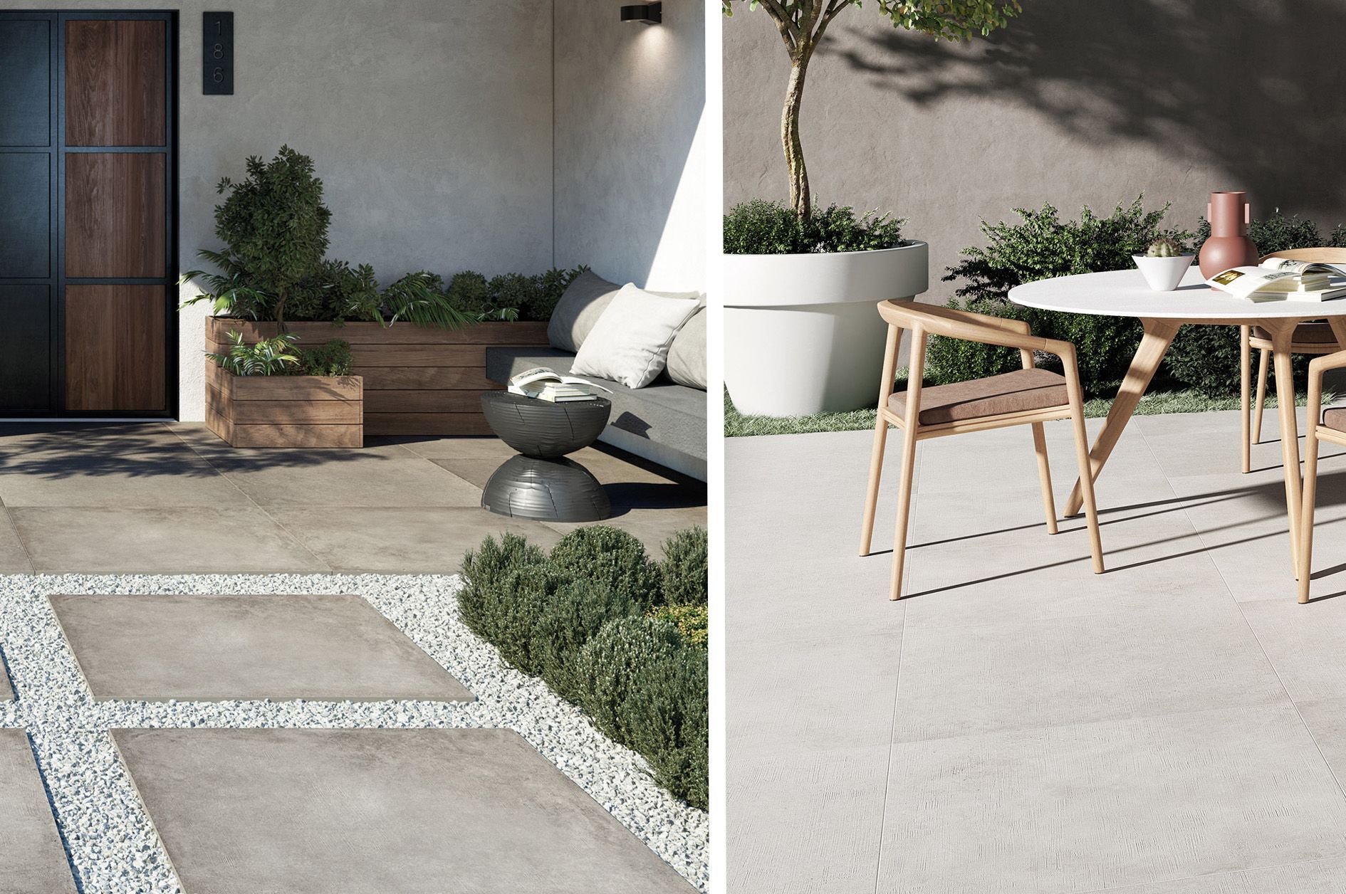 Patio tiles and outside tiles