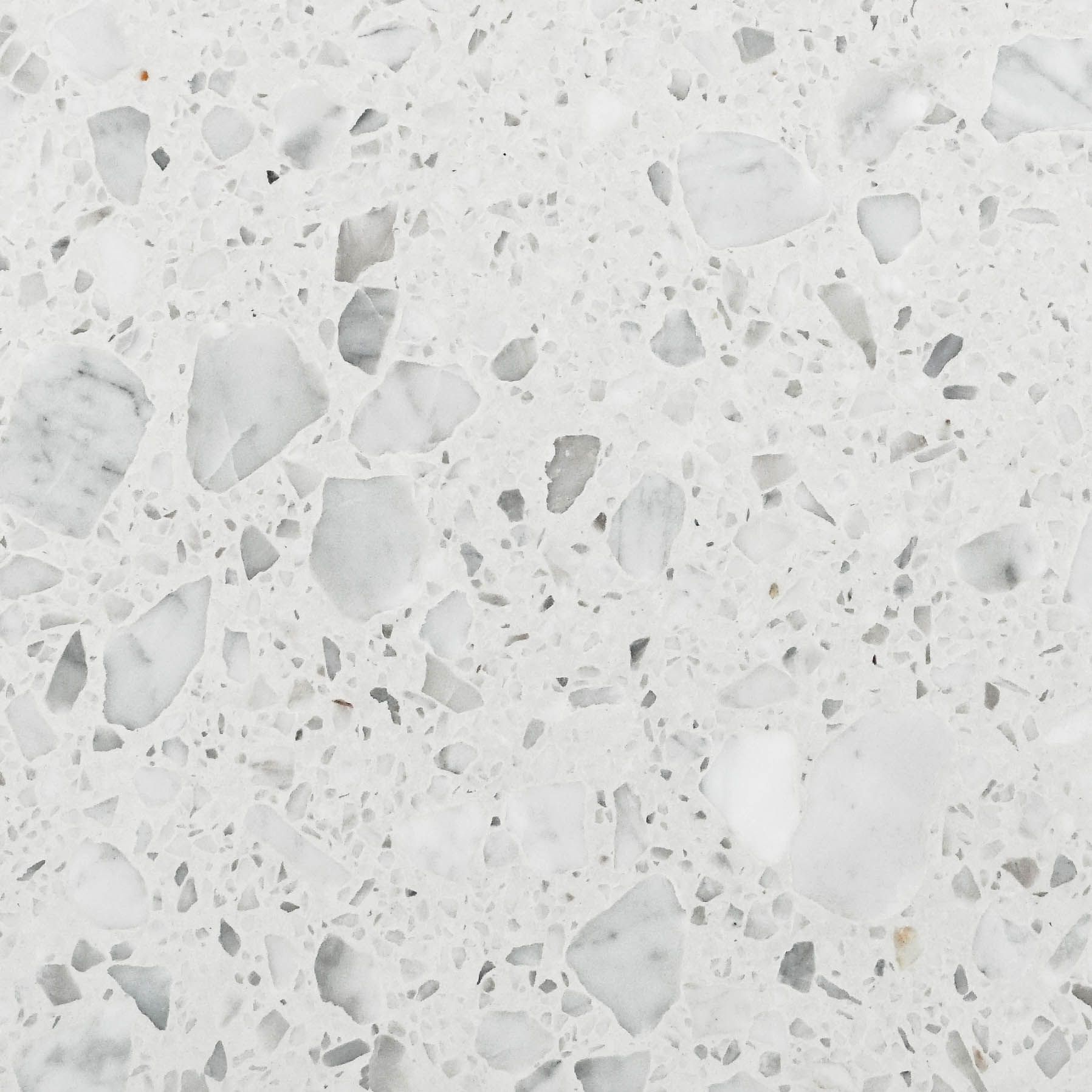 Close up fo terrazzo white tile