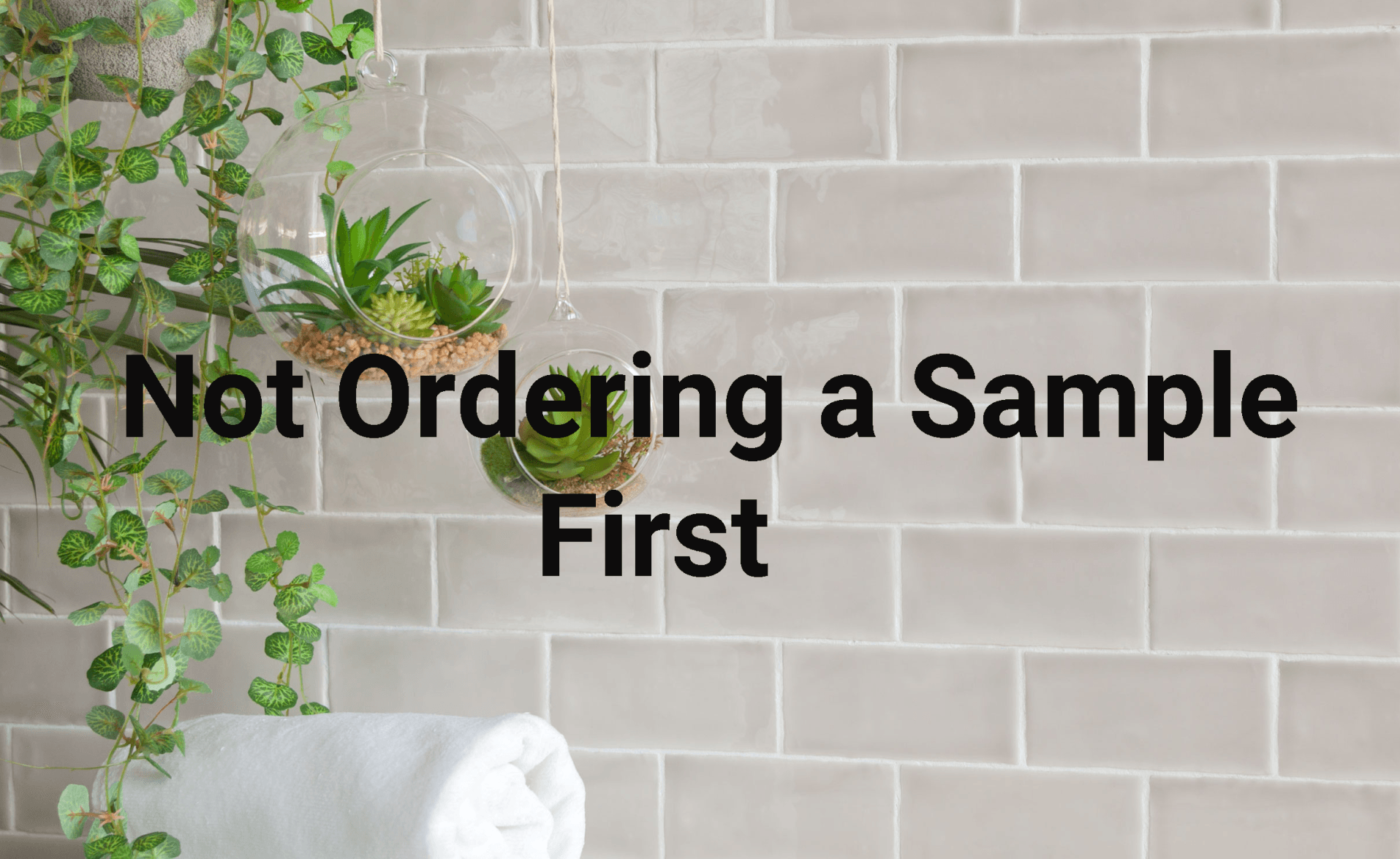 Metro wall tiles with writing infront