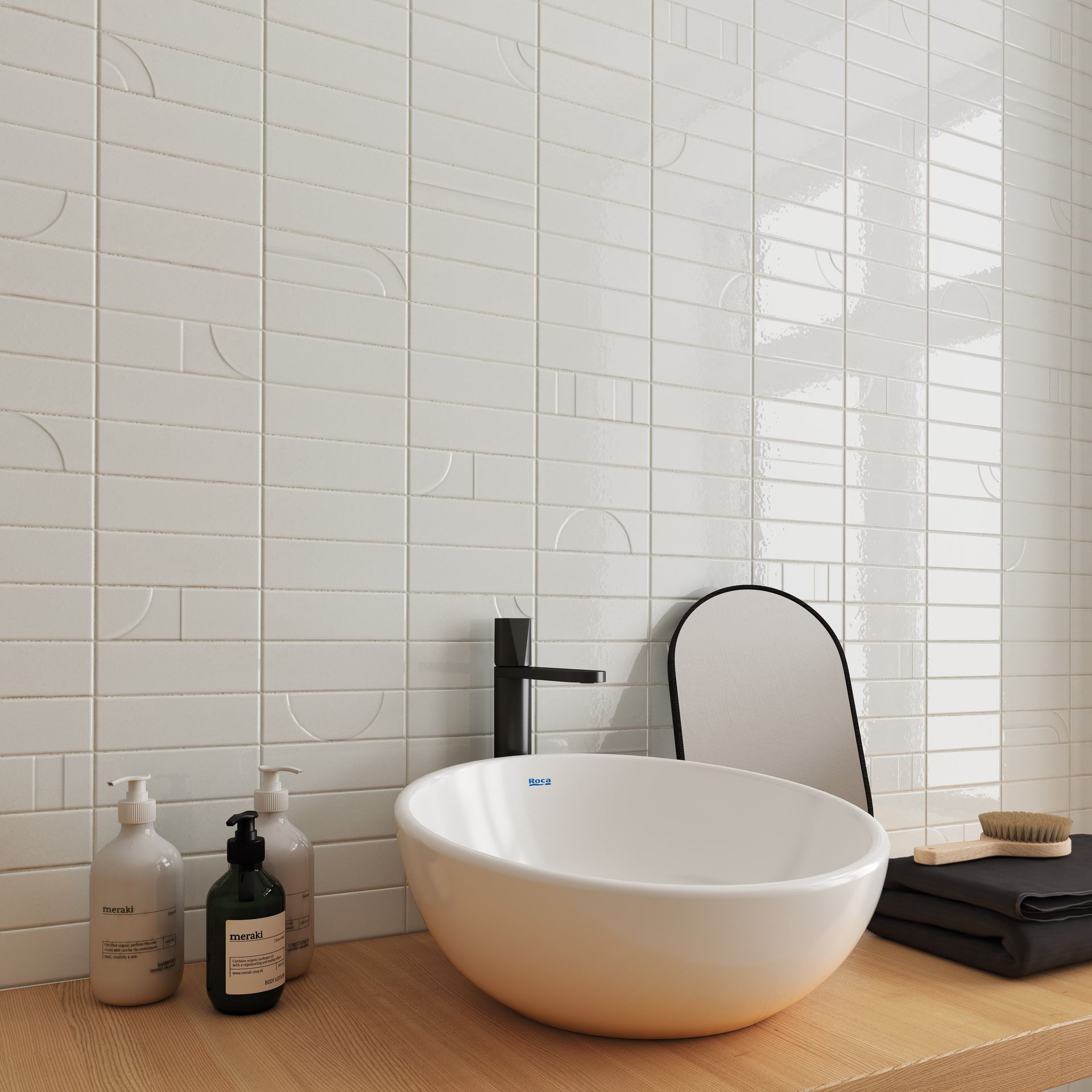 Phoenix blanco wall tiles used in a bathroom