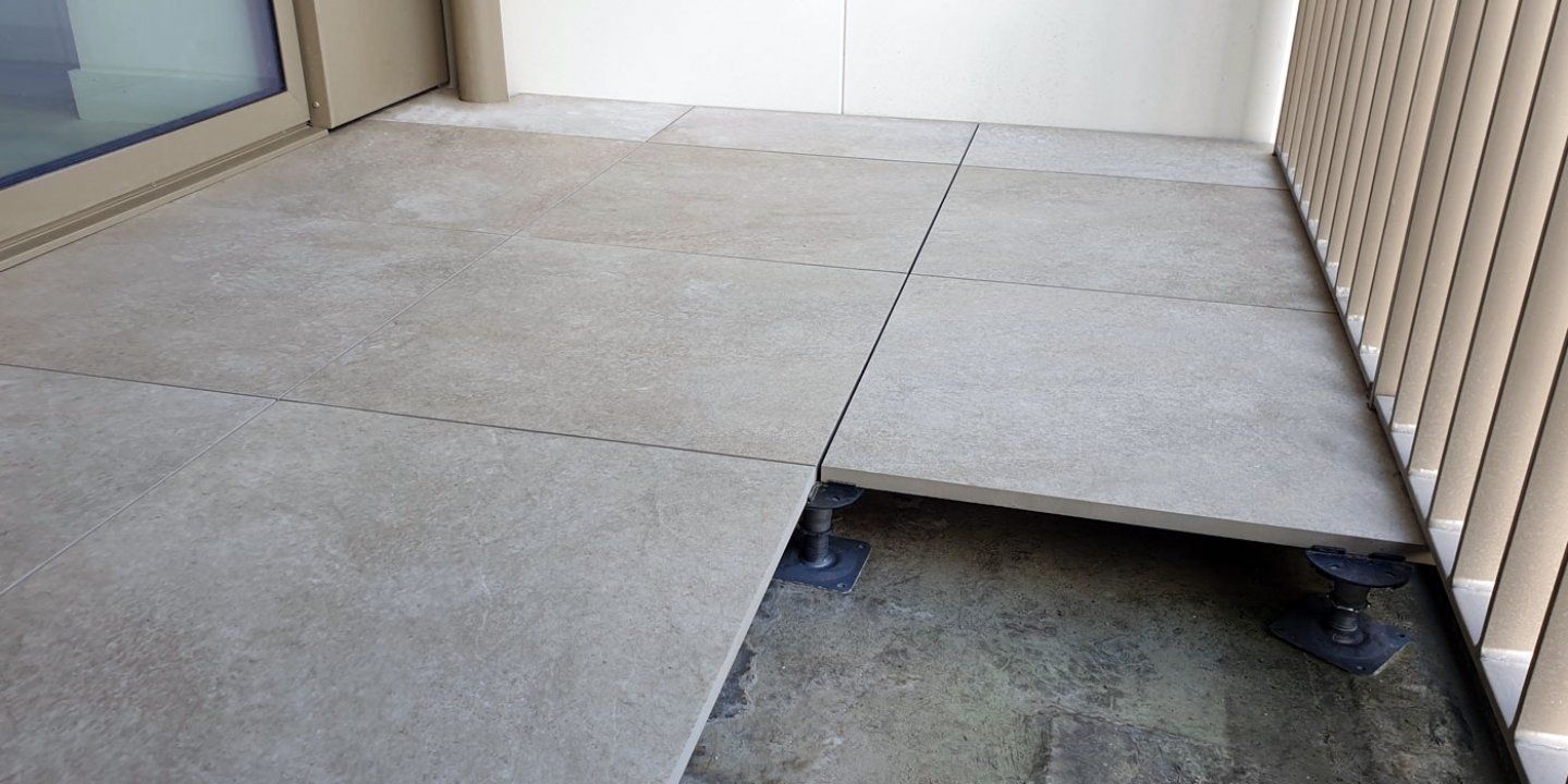 Tiles tiled ontop of pedestals