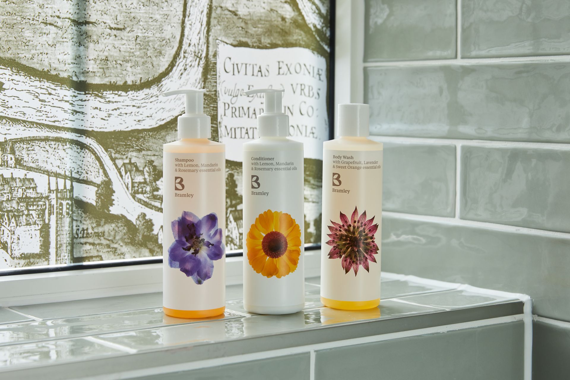 Demure Sage metro and brick tile used in wall