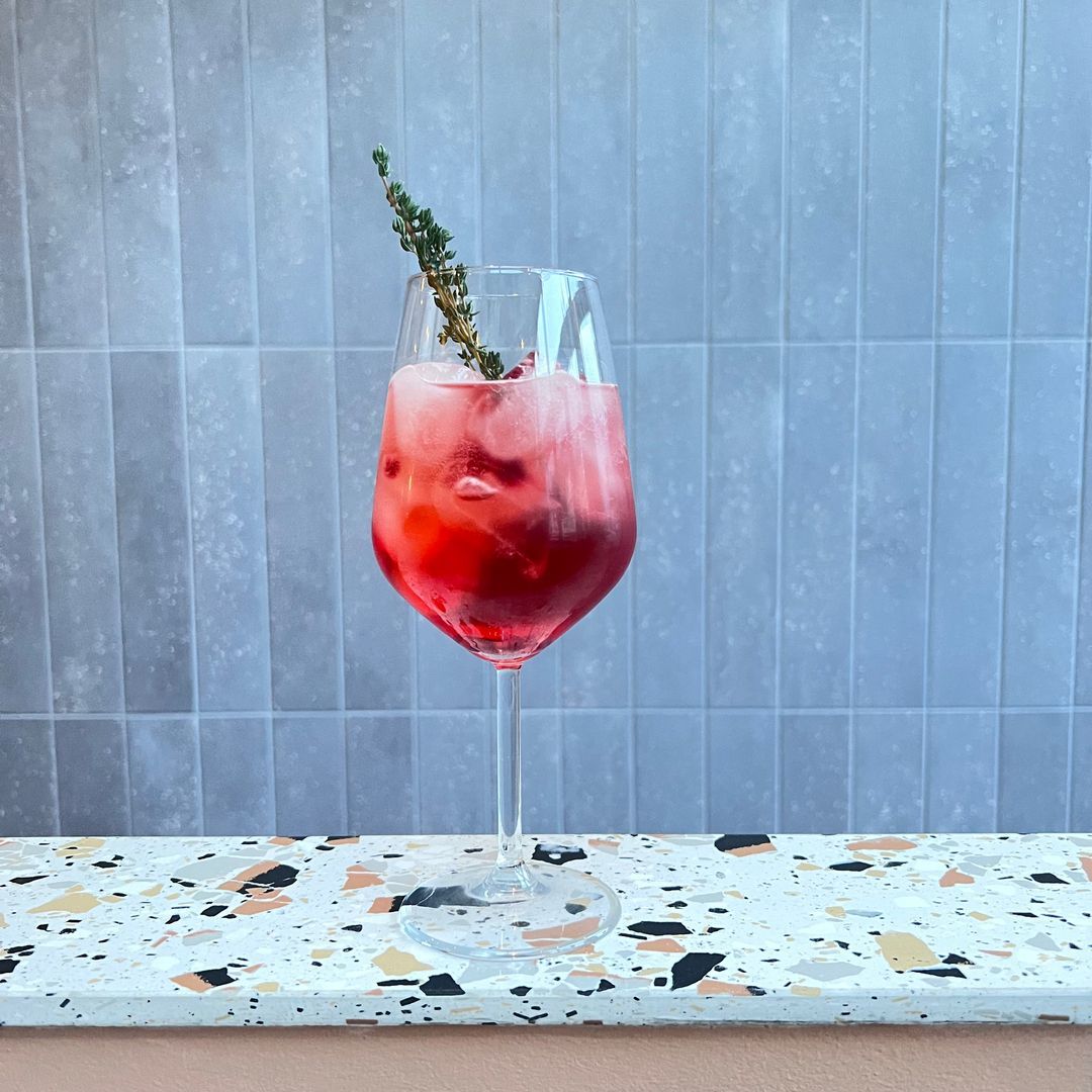 Bocca Bocca cocktail infront of metro wall tiles