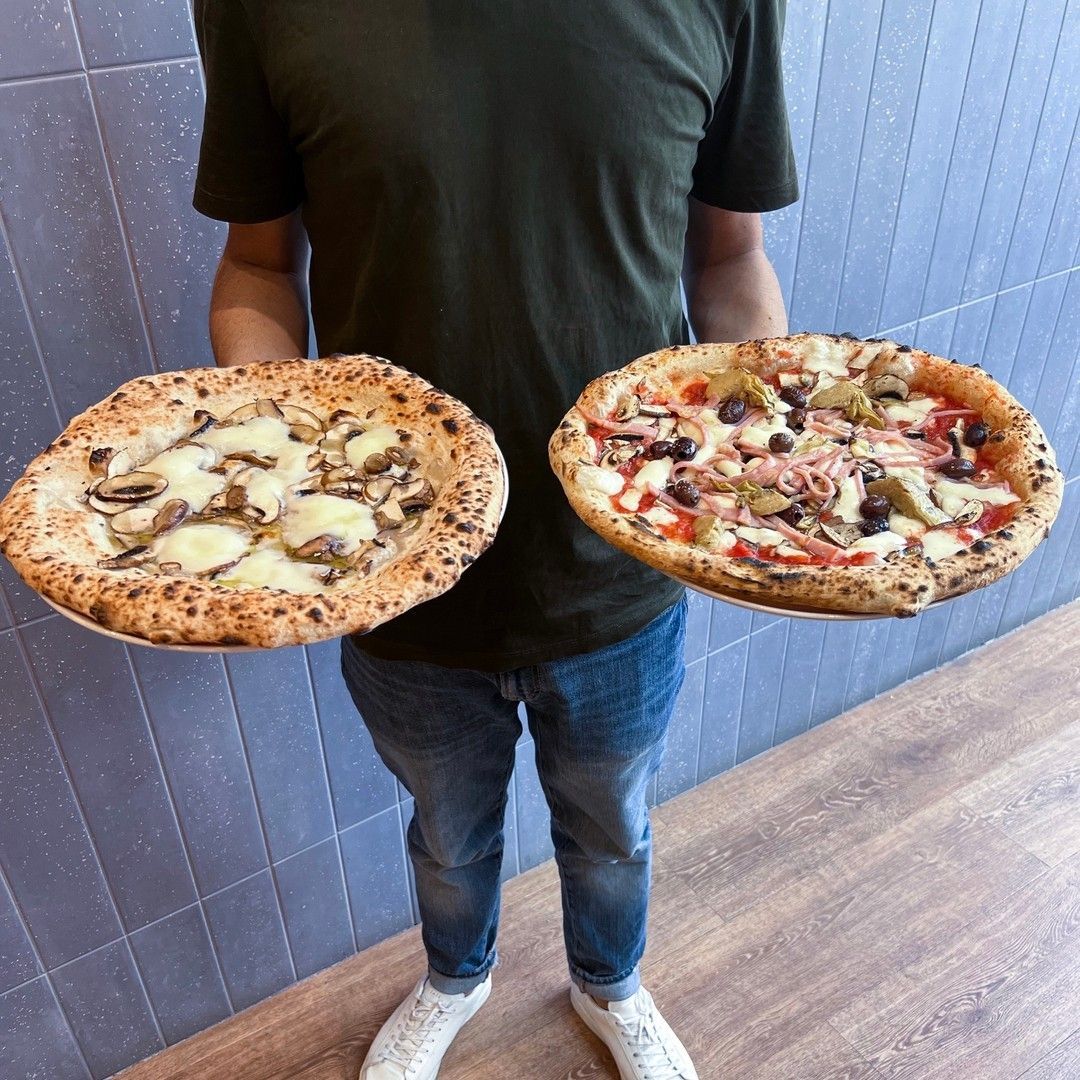 2 pizzas from the restaurant bocca bocca