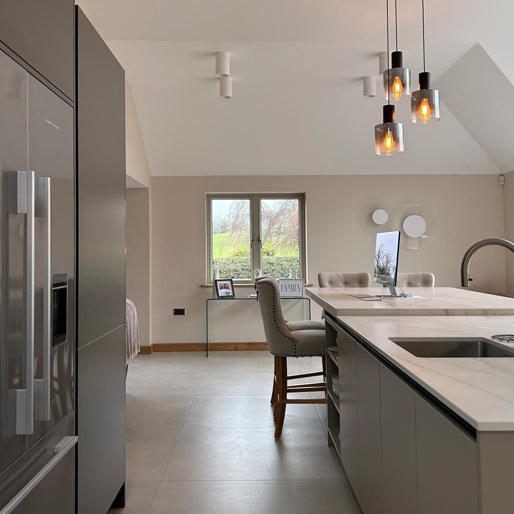 Milan White floor tiles used for a kitchen floor