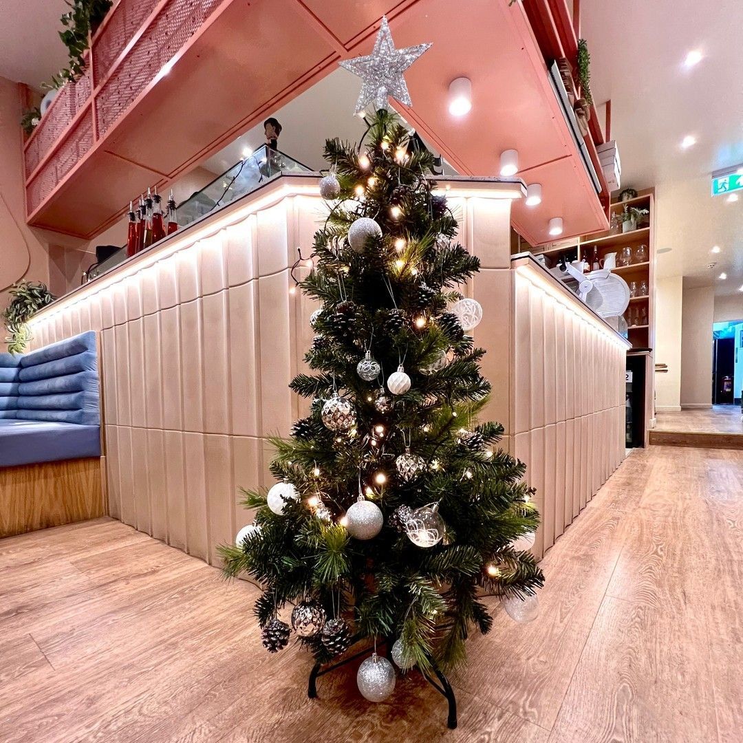 christmas tree inside bocca bocca restaurant