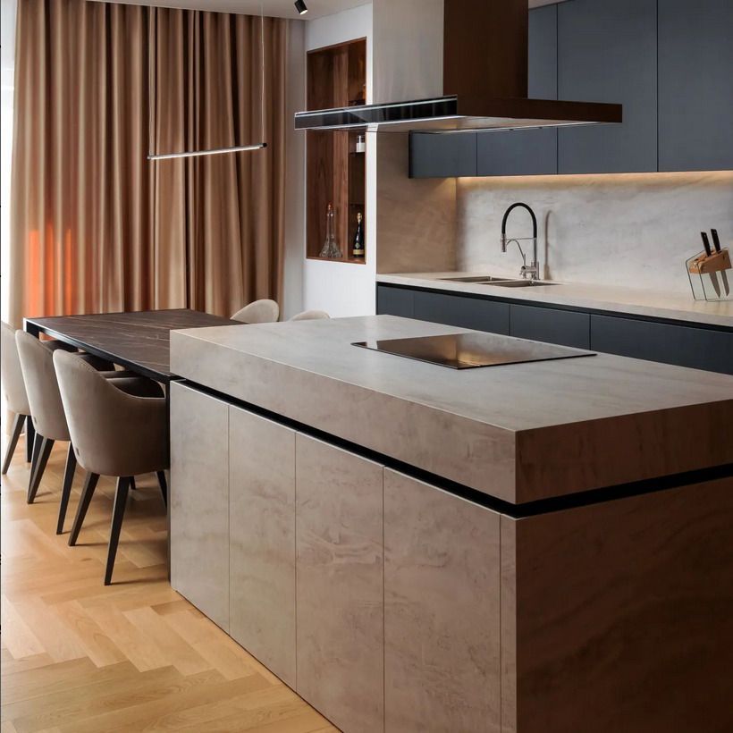 Bespoke sink used in a modern kitchens countertop