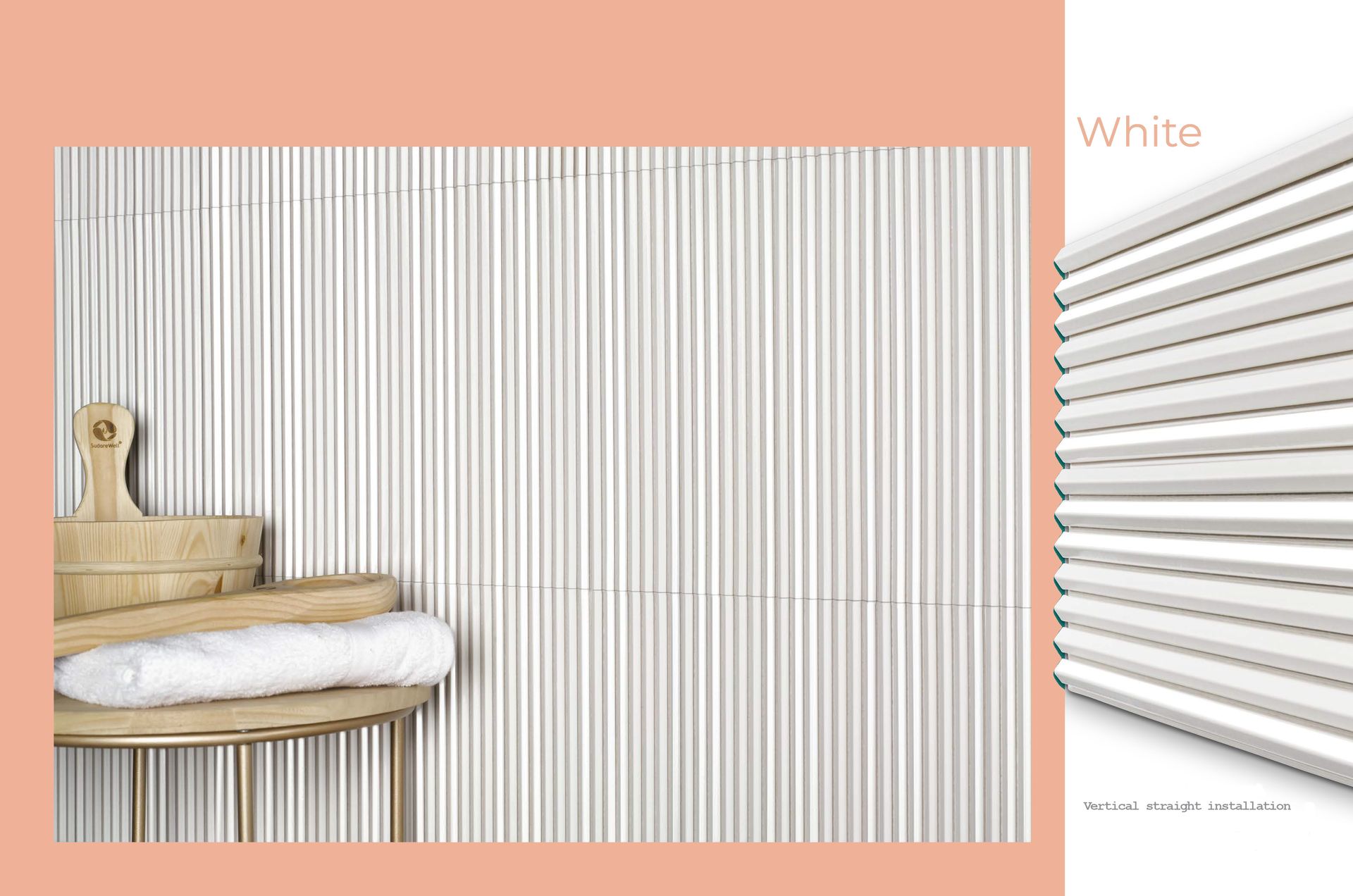 Feature wall of triangular white range