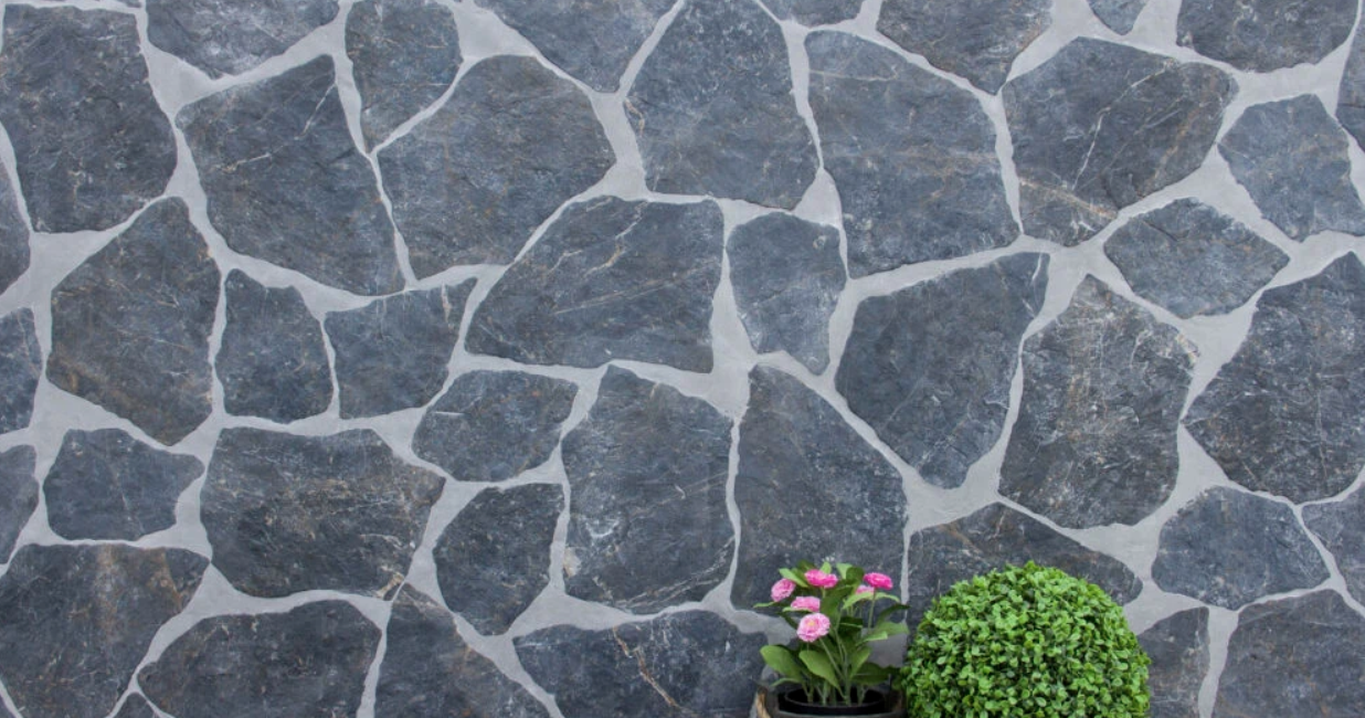 Ravello Black patio floor tile used outside