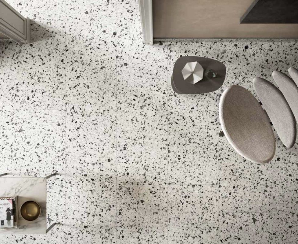 terrazzo tiles used in a residential design