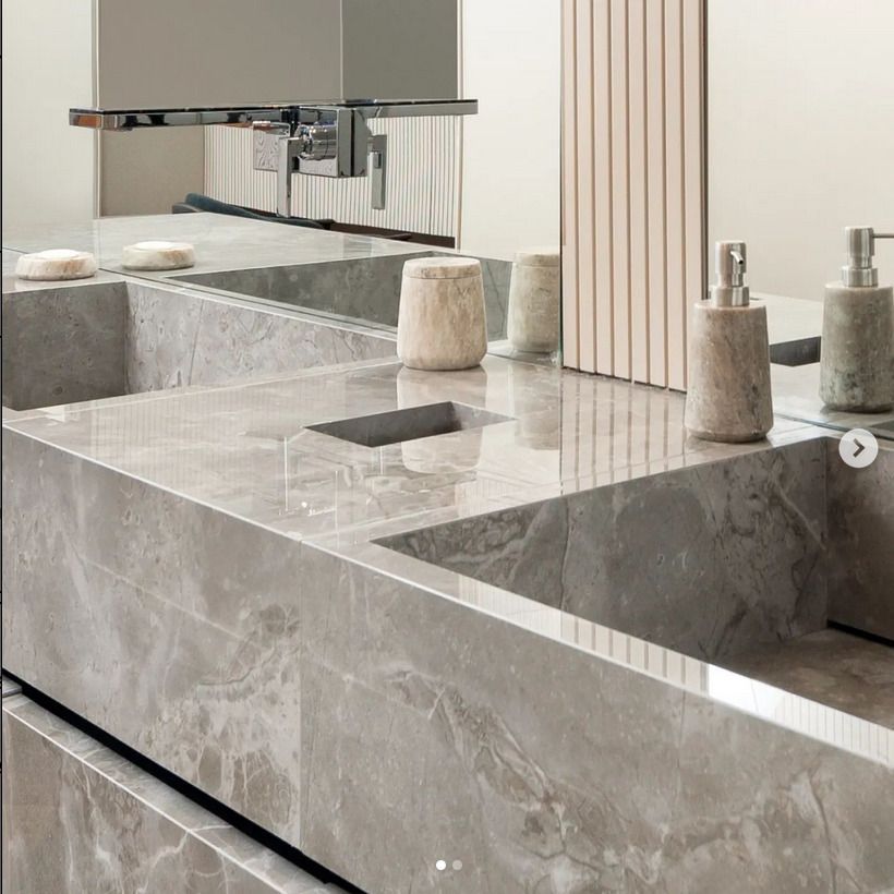 Bespoke Gloss sinks in a public bathroom