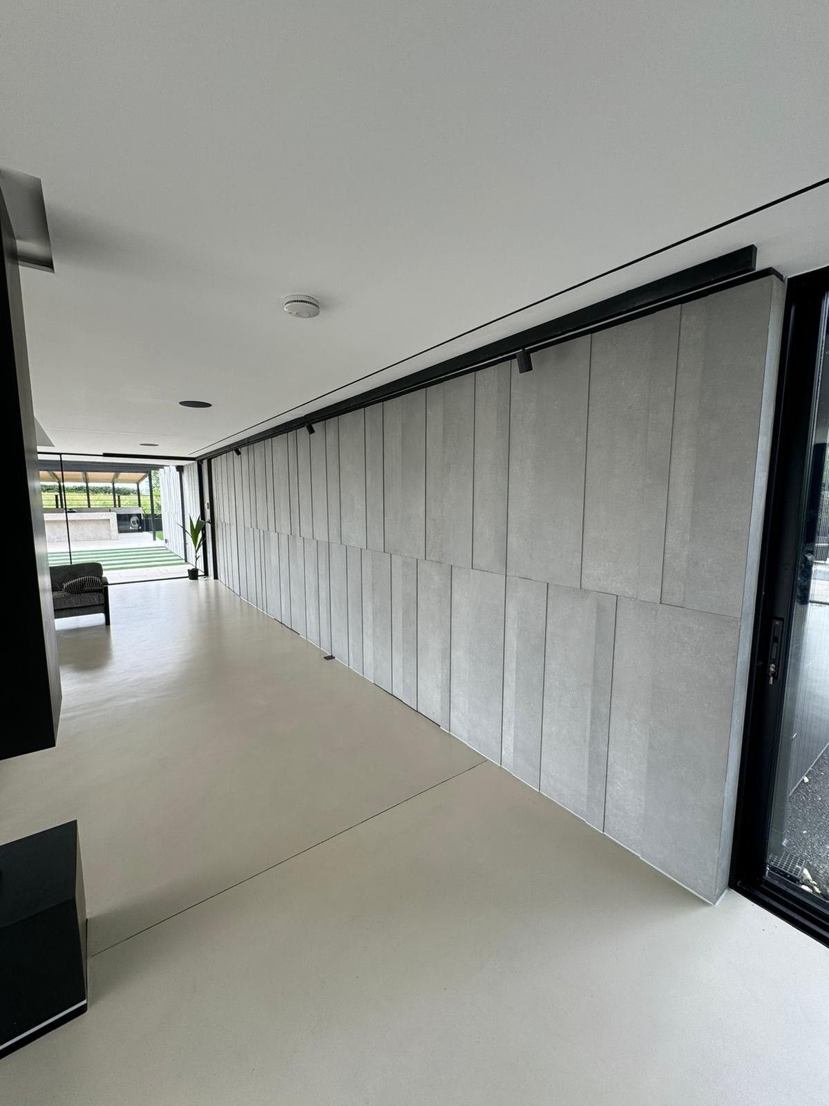 Grey wall tile used on a feature wall