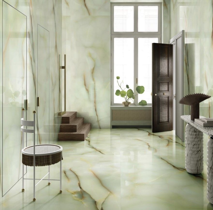Green dolce bathroom with a hint of green made for a modern home