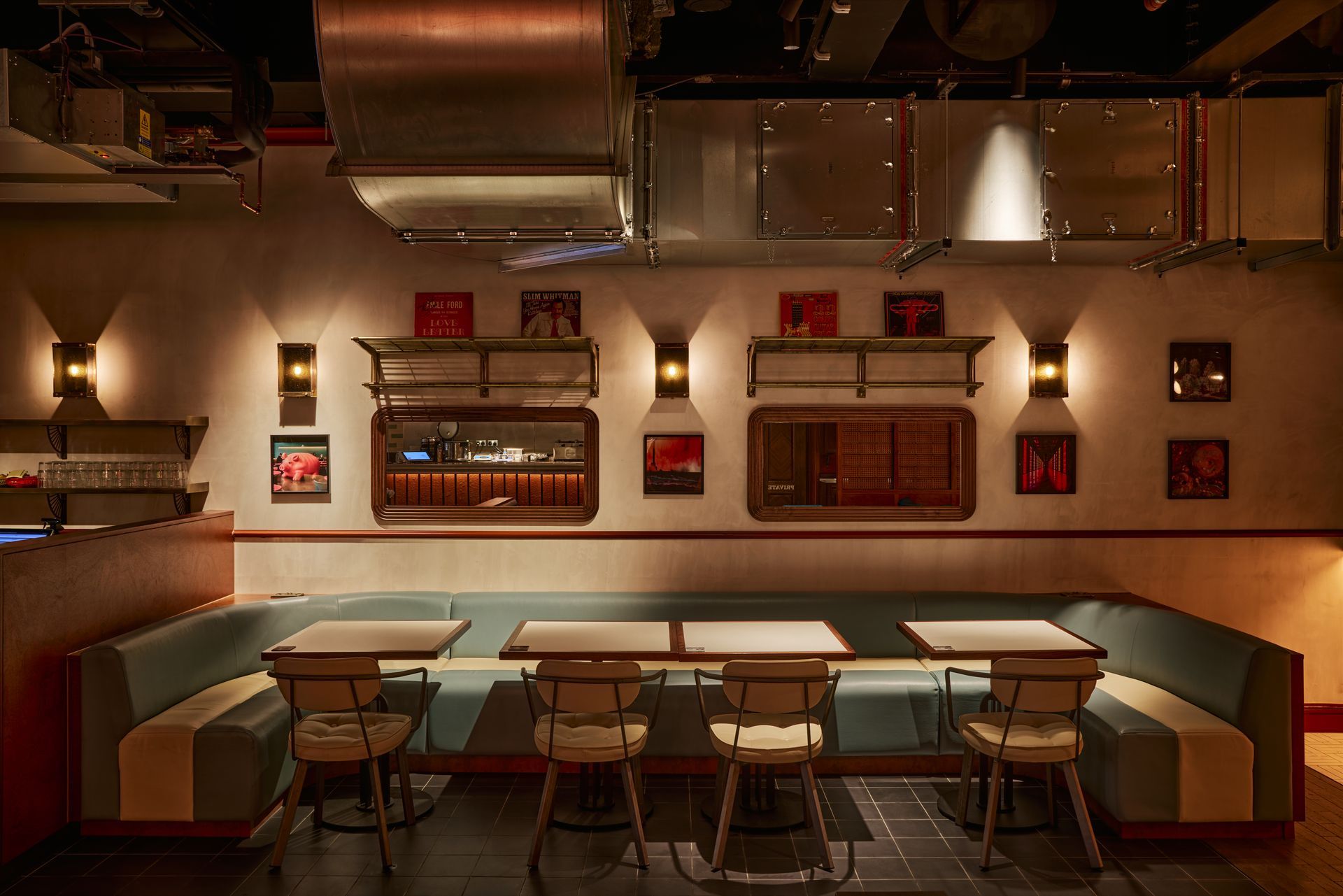 seating for 8 people in arcade foodhall