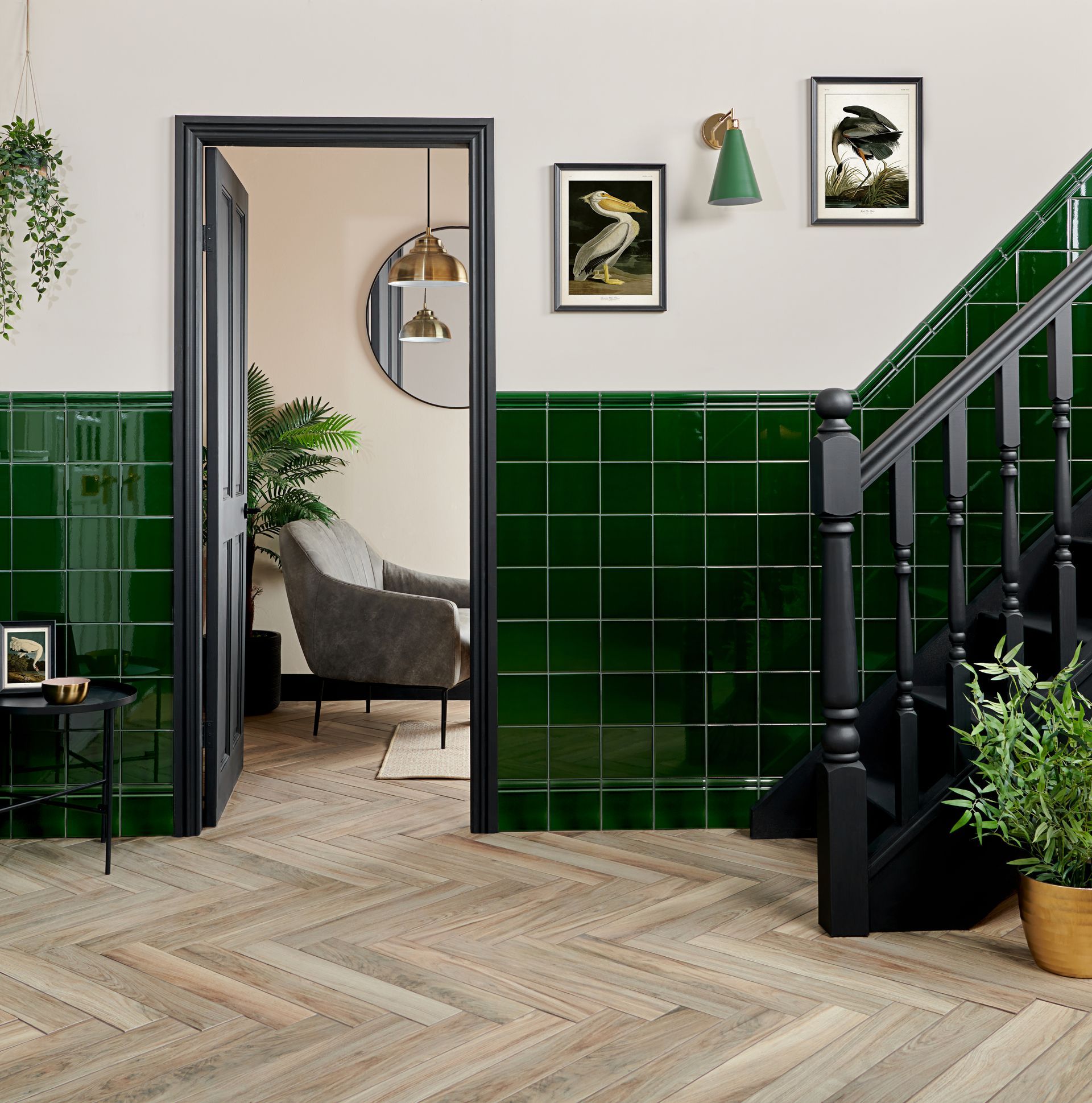 Green heritage gloss wall tiles