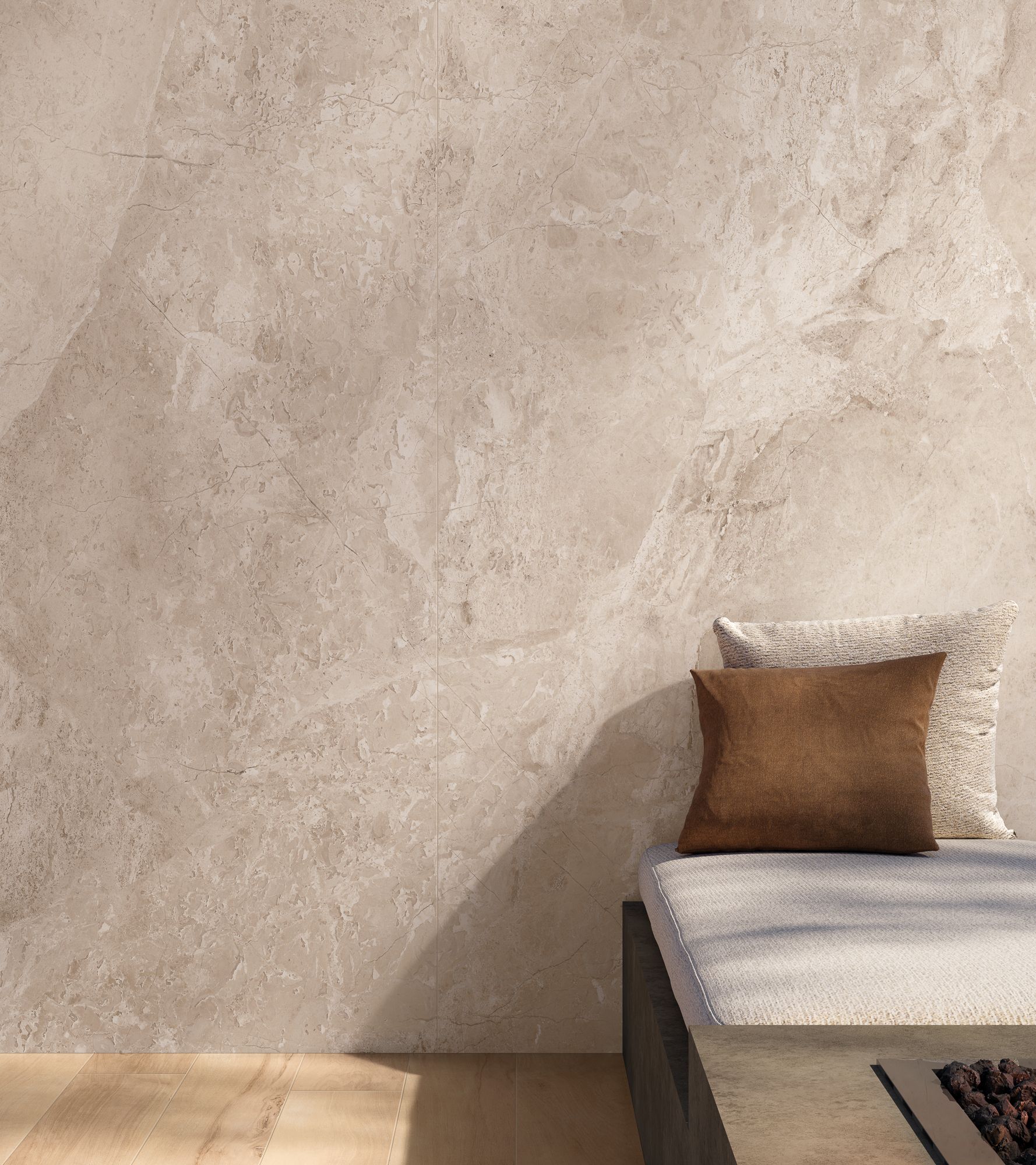 Outdoor marble tile close up