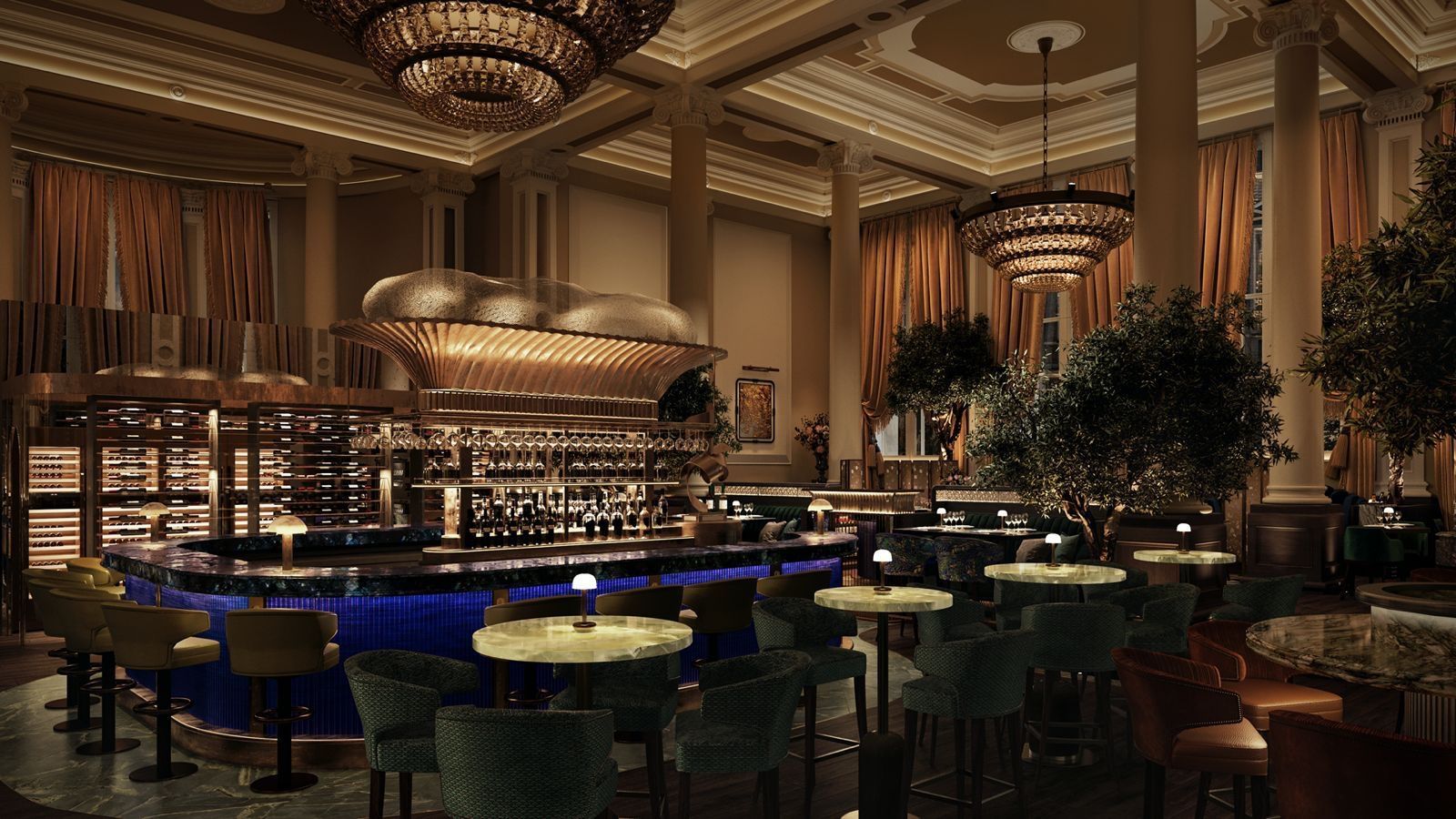 More room shot images of the cut and craft bar in manchester