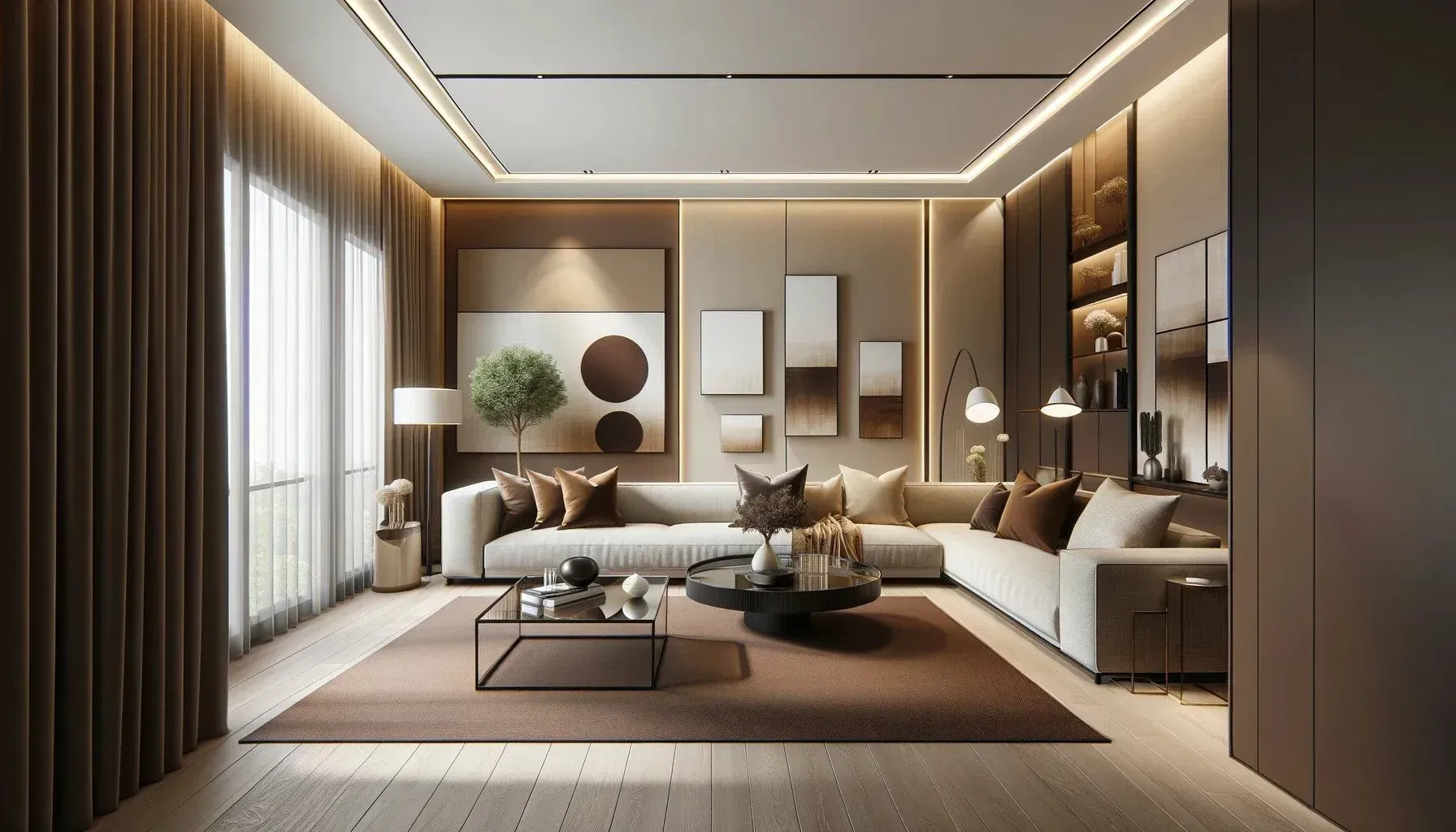 Ai generated neutral living room