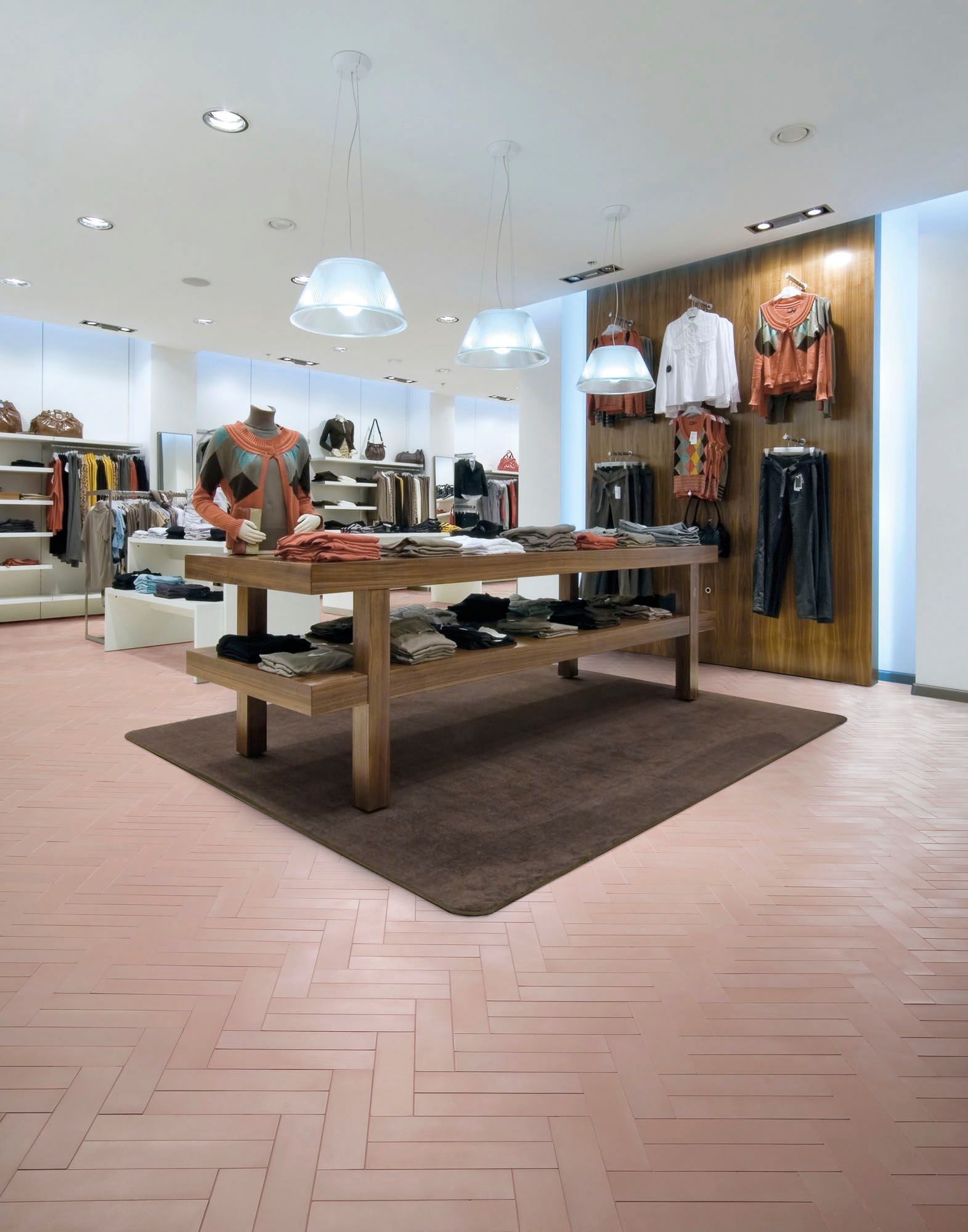 Bricolo floor tiles used in a clothing store