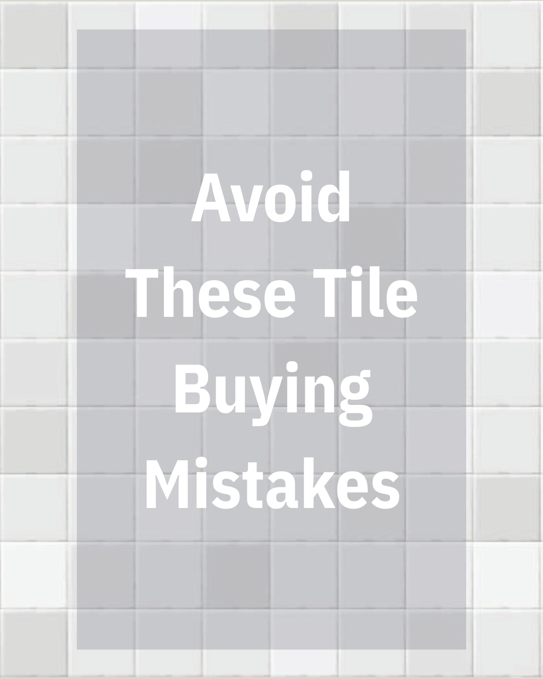 Big white writing saying to avoid these tiles