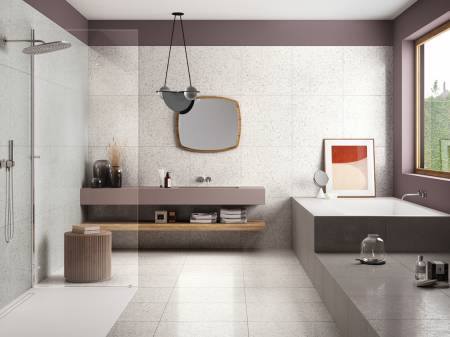 terrazzo tiles in a modern bathroom