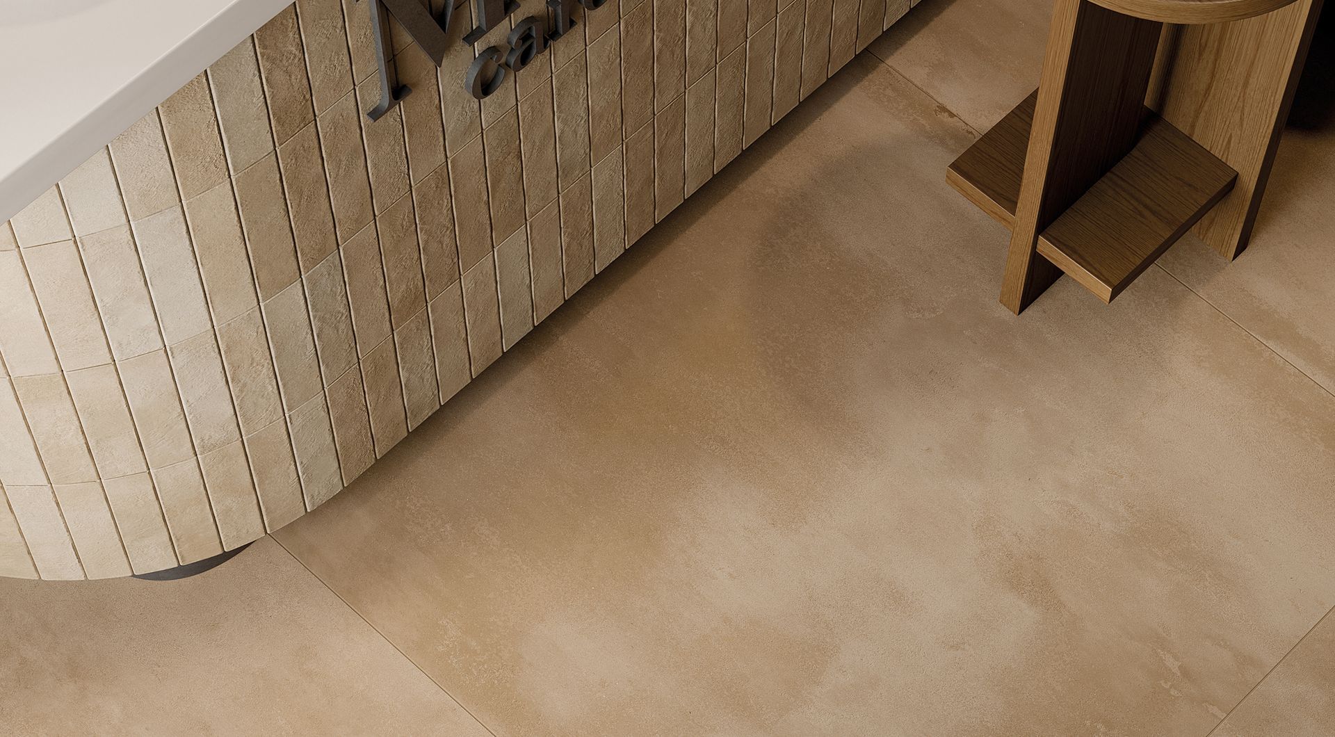 Icon floor tiles in a modern kitchen