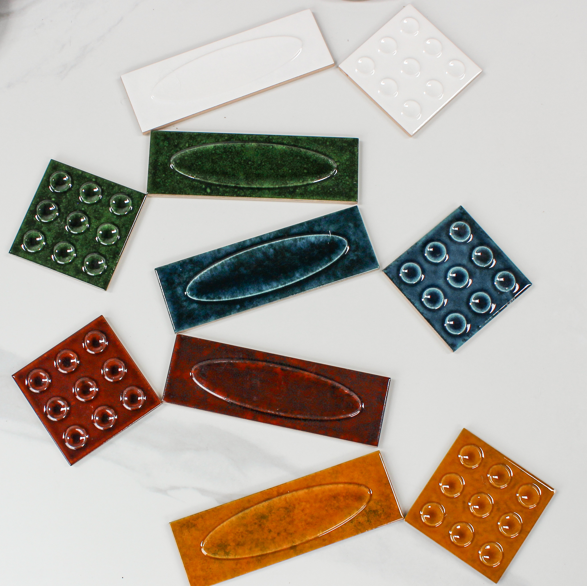 Convex range on a marble tile backround