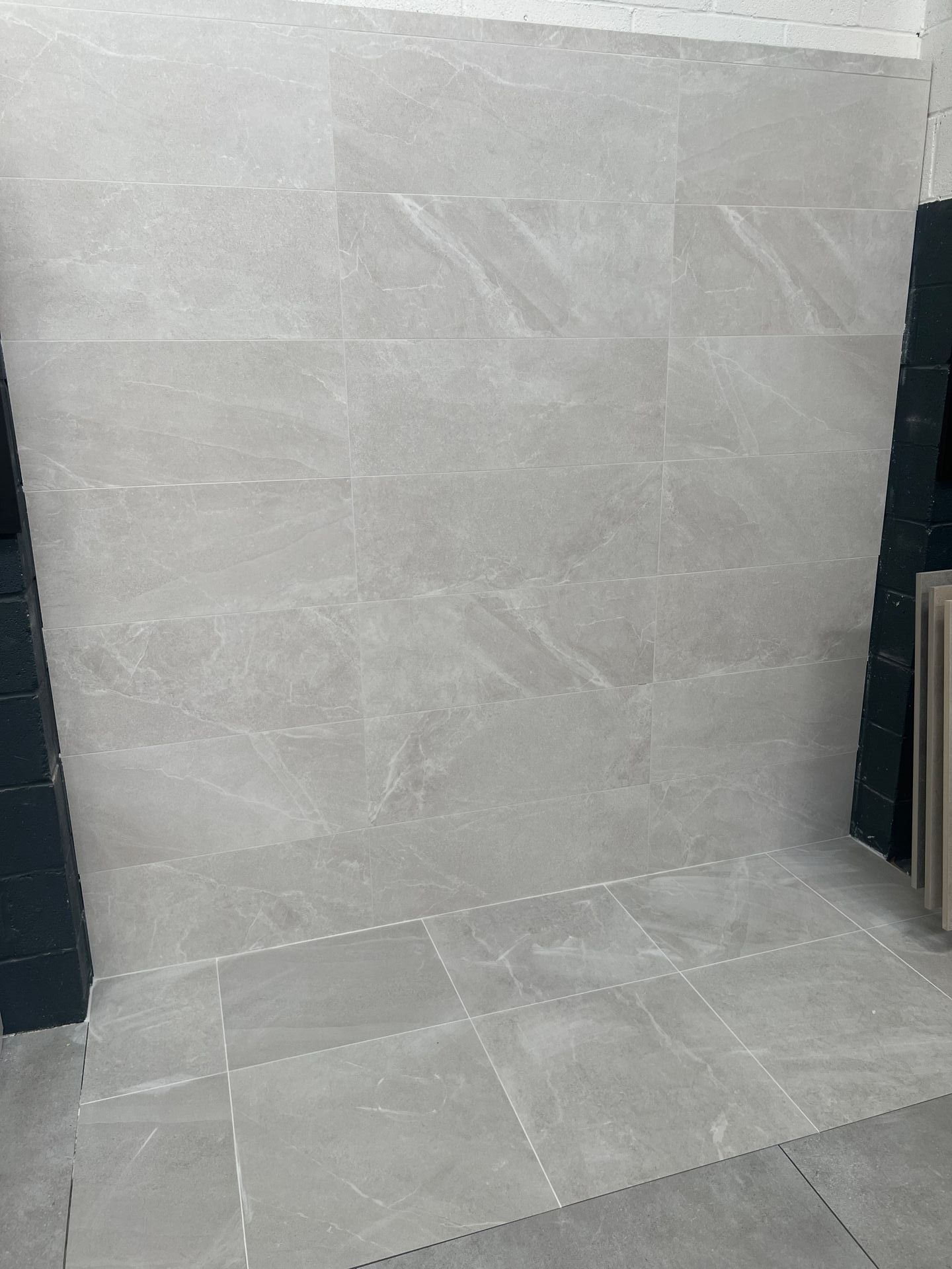 Malvern feature wall in our corby showroom