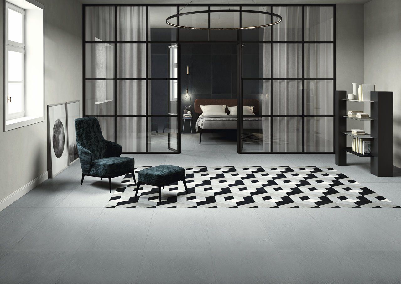 pattern floor tiles, modern bedroom, black aesthetic, velvet black