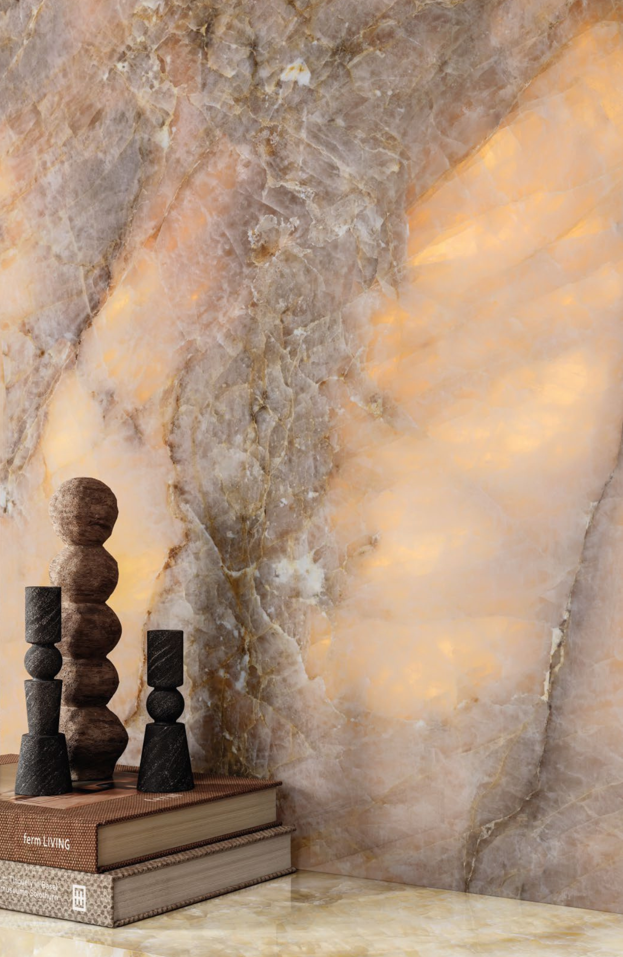 Marble tile wall, Luxury aesthetic, Copper vain marble tiles