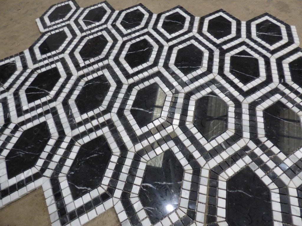 Mosaic being made for the mayfair casino project close up