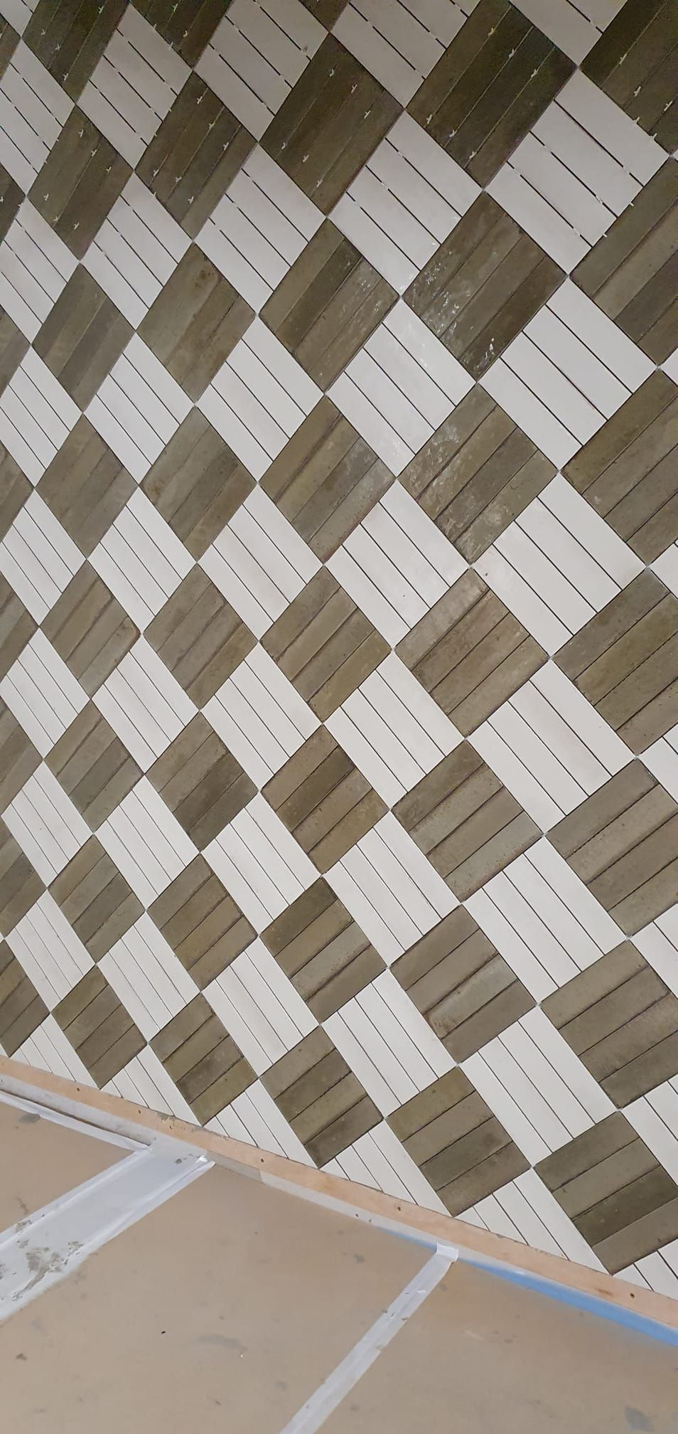 Chequerboard pattern made from 3 metro tile