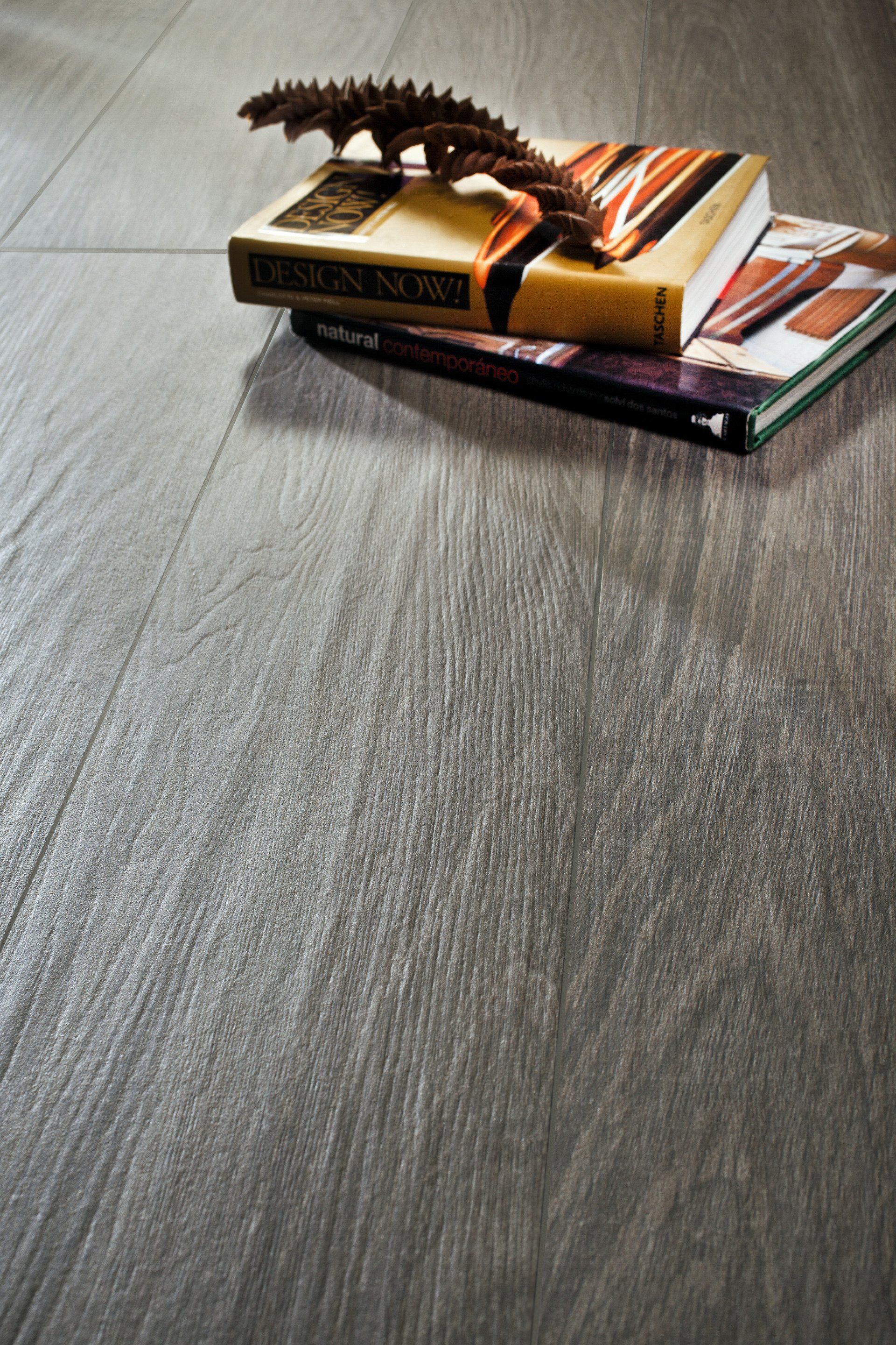 Close up floor tile of wood living range