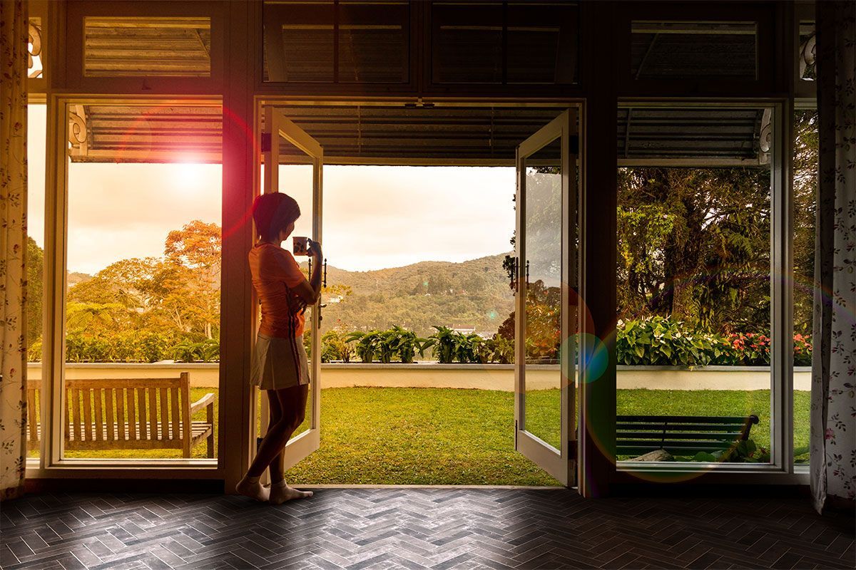 Terrabrick used again on the floor as the sun rises
