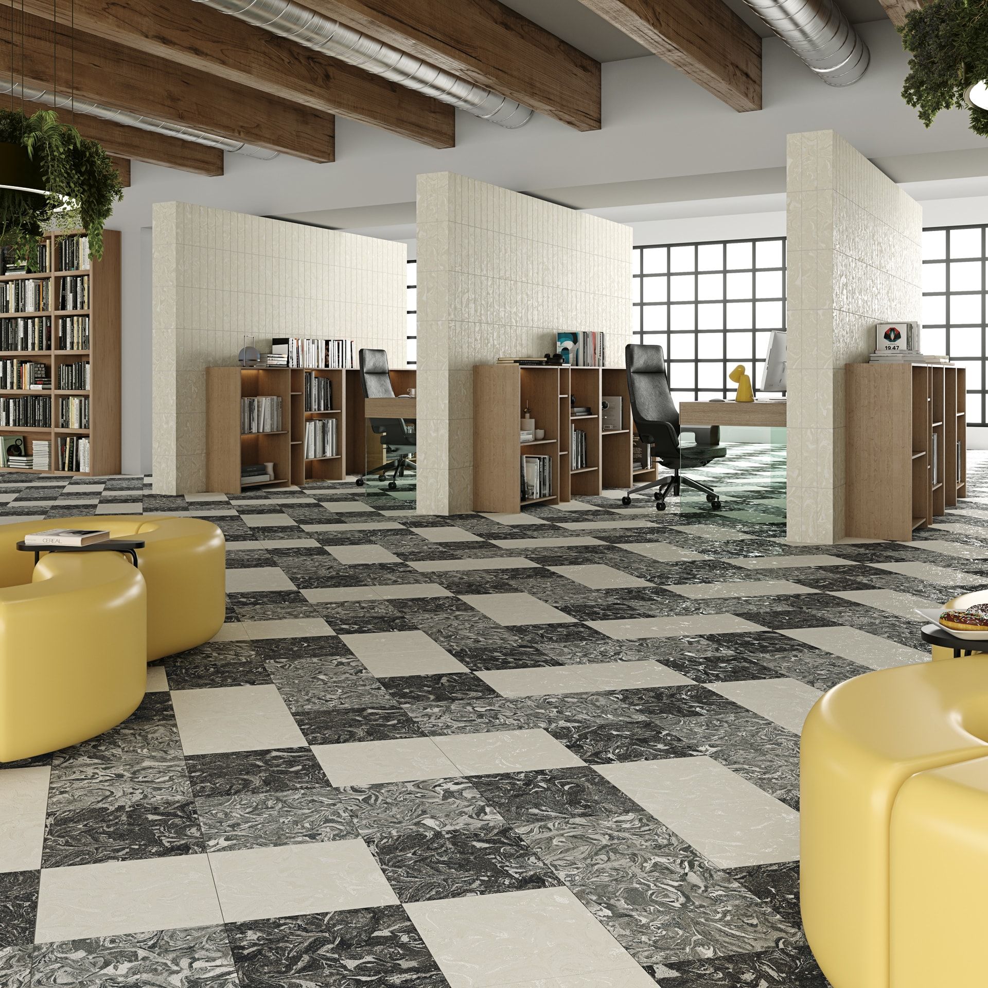 Swirl used in this libaryt to make a chequer effect floor
