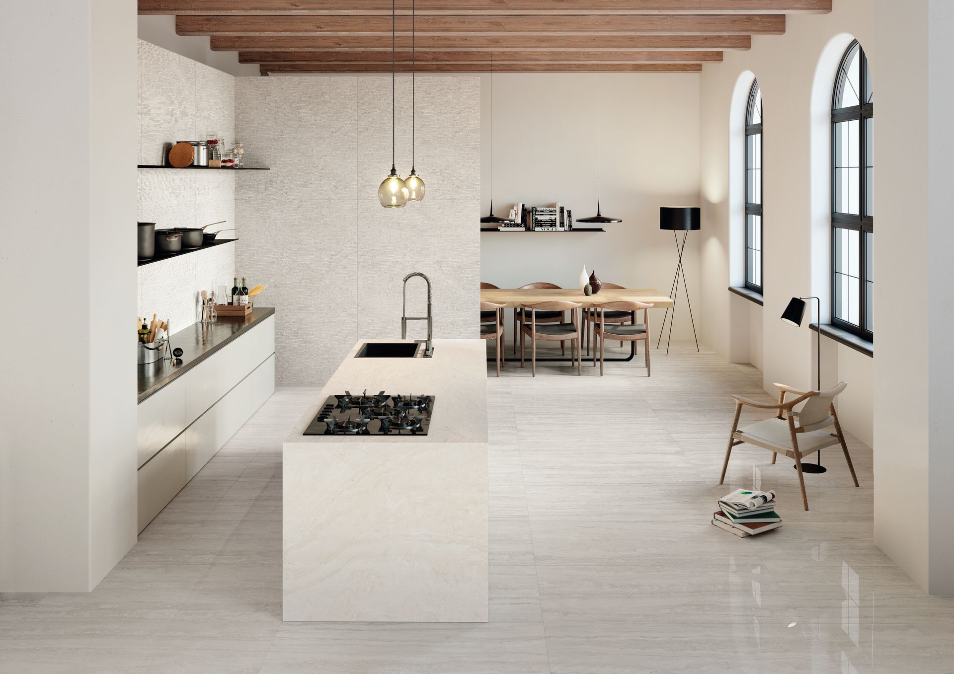 kitchen space with dartmoor utrav silver