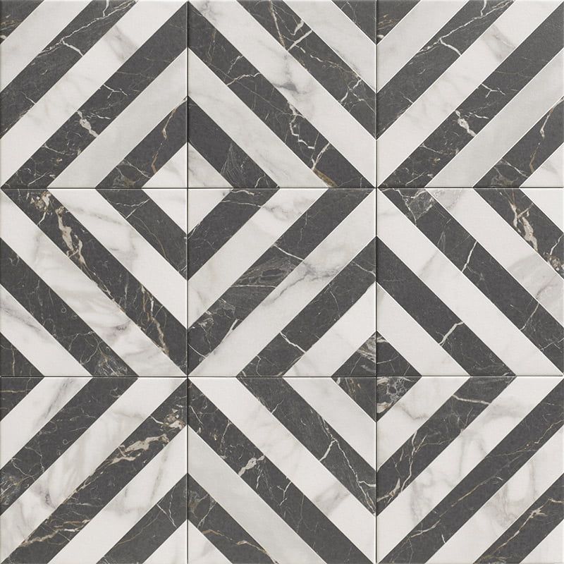 patterned tile close up