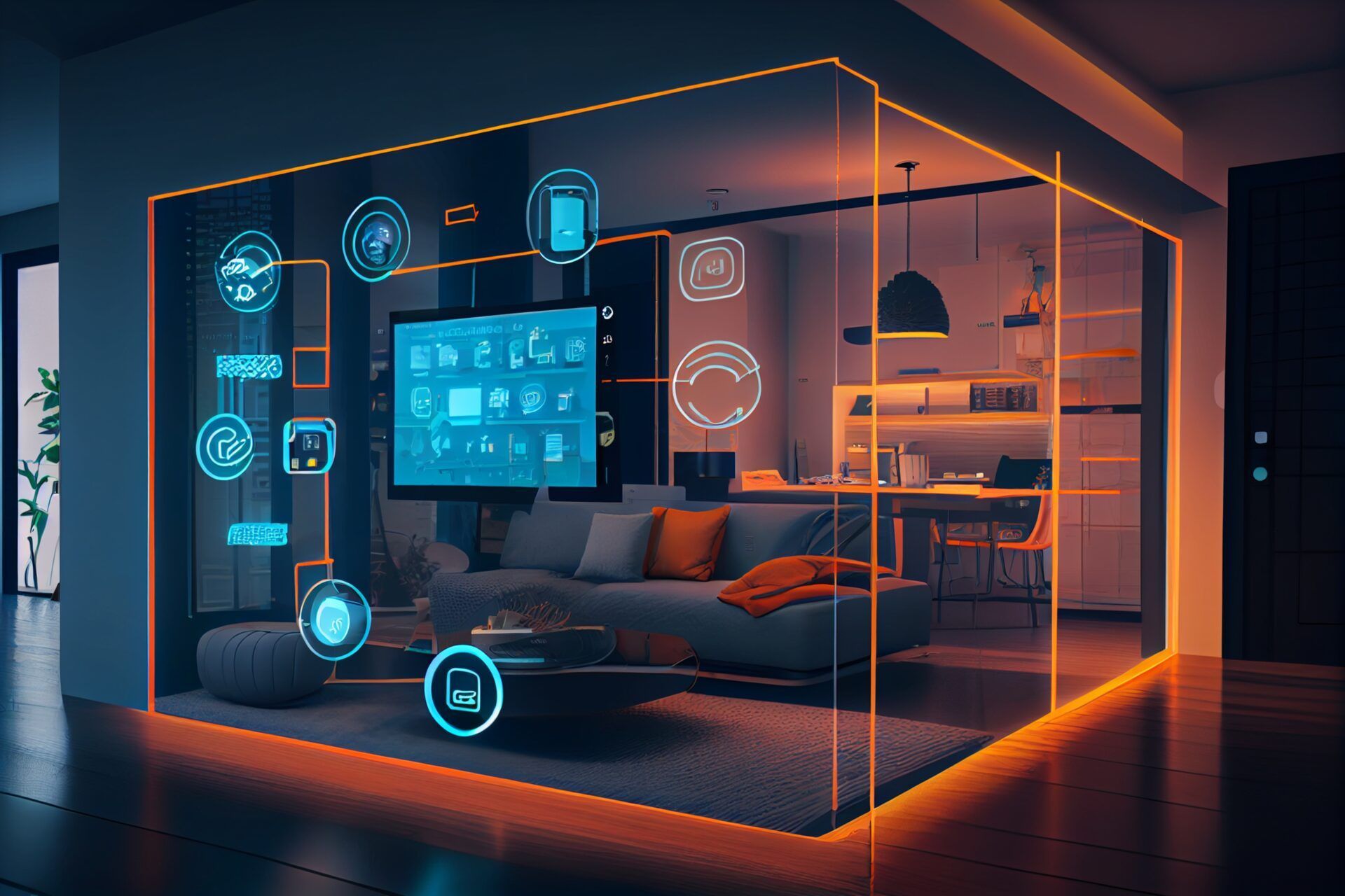 ai generated image of hyper modern living space