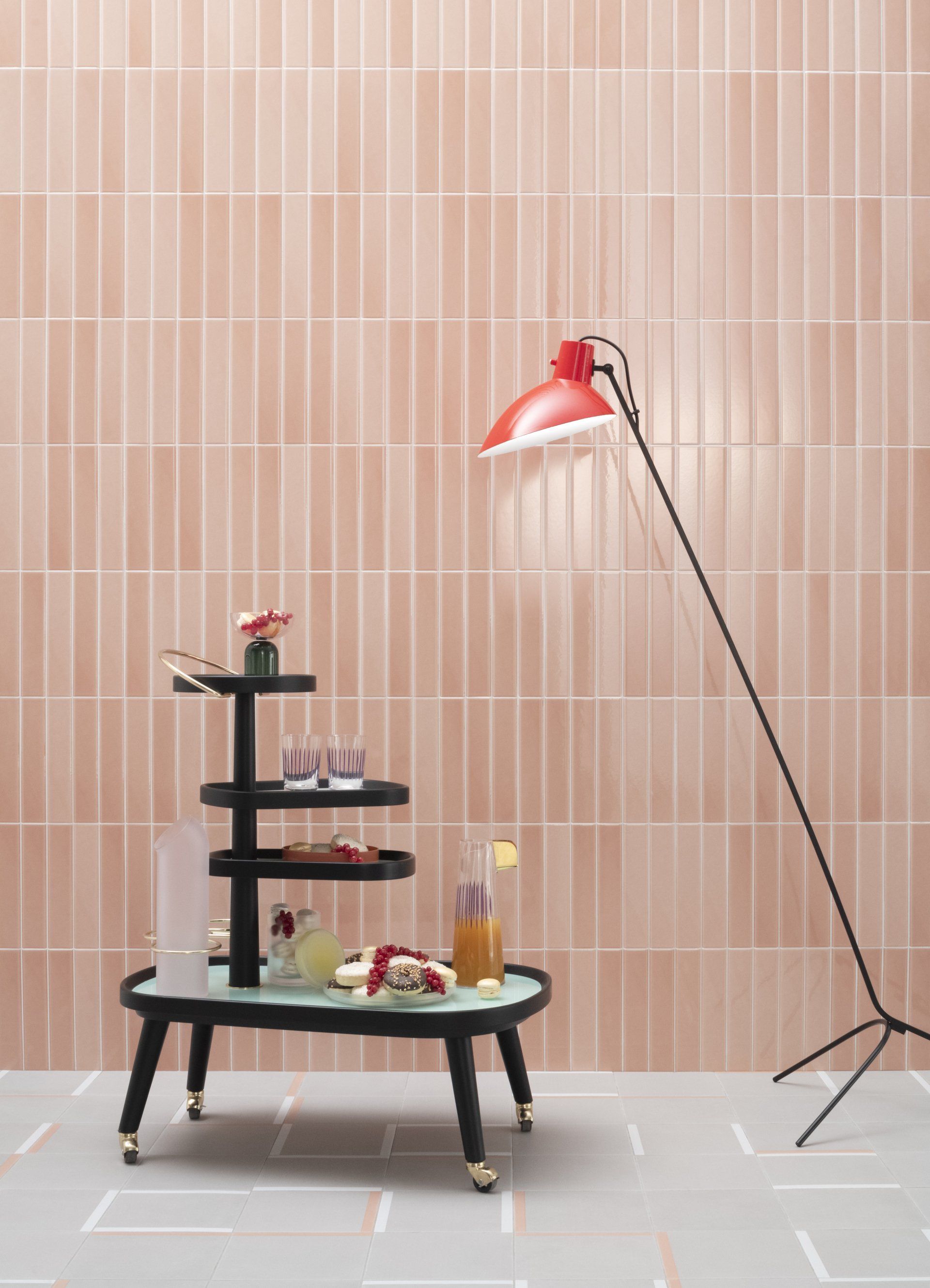 Metro tones pink tonal pink ceramic wall tile