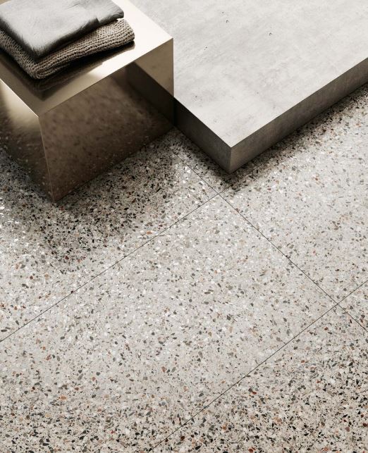 terrazzo tiles in a commercial setting desgin