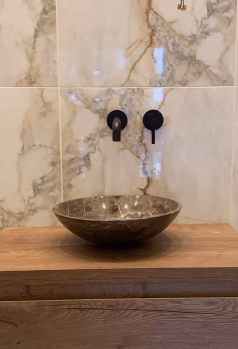 Marble Tiled bathroom wall