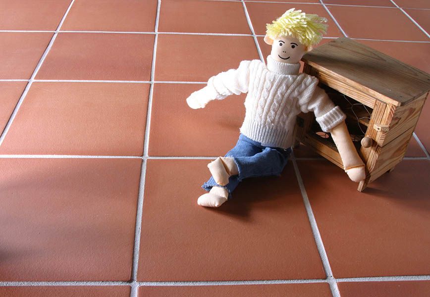 Natural terracotta outdoor floor tile