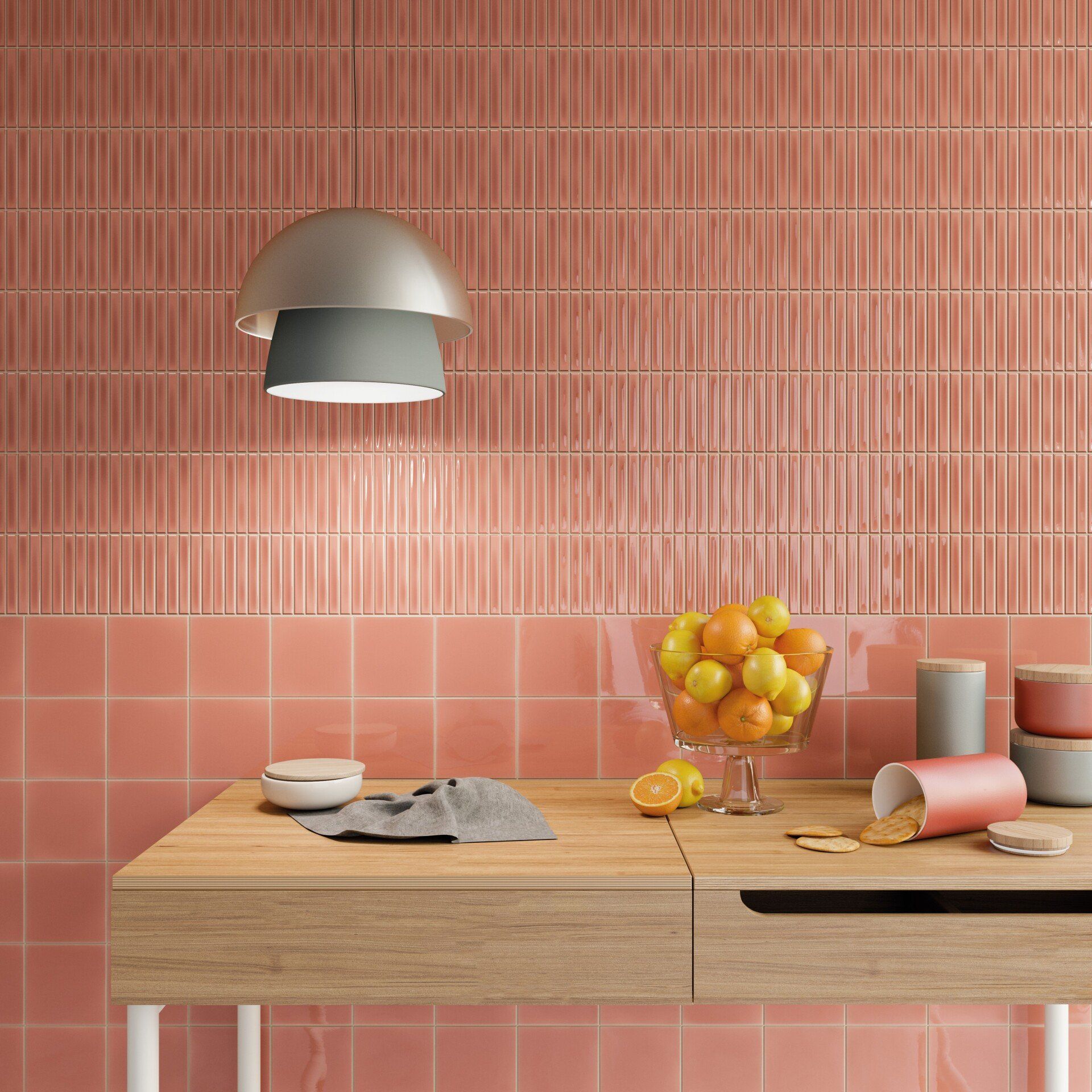 Colour stix wall tile used in a restaurant sitting area