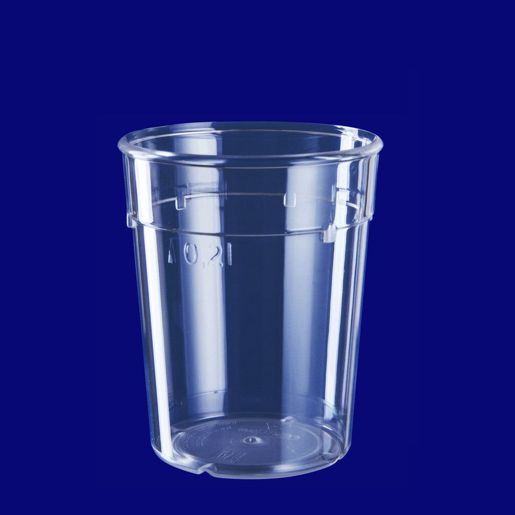 Vaso reutilizable cristalino 0,2l 9015
