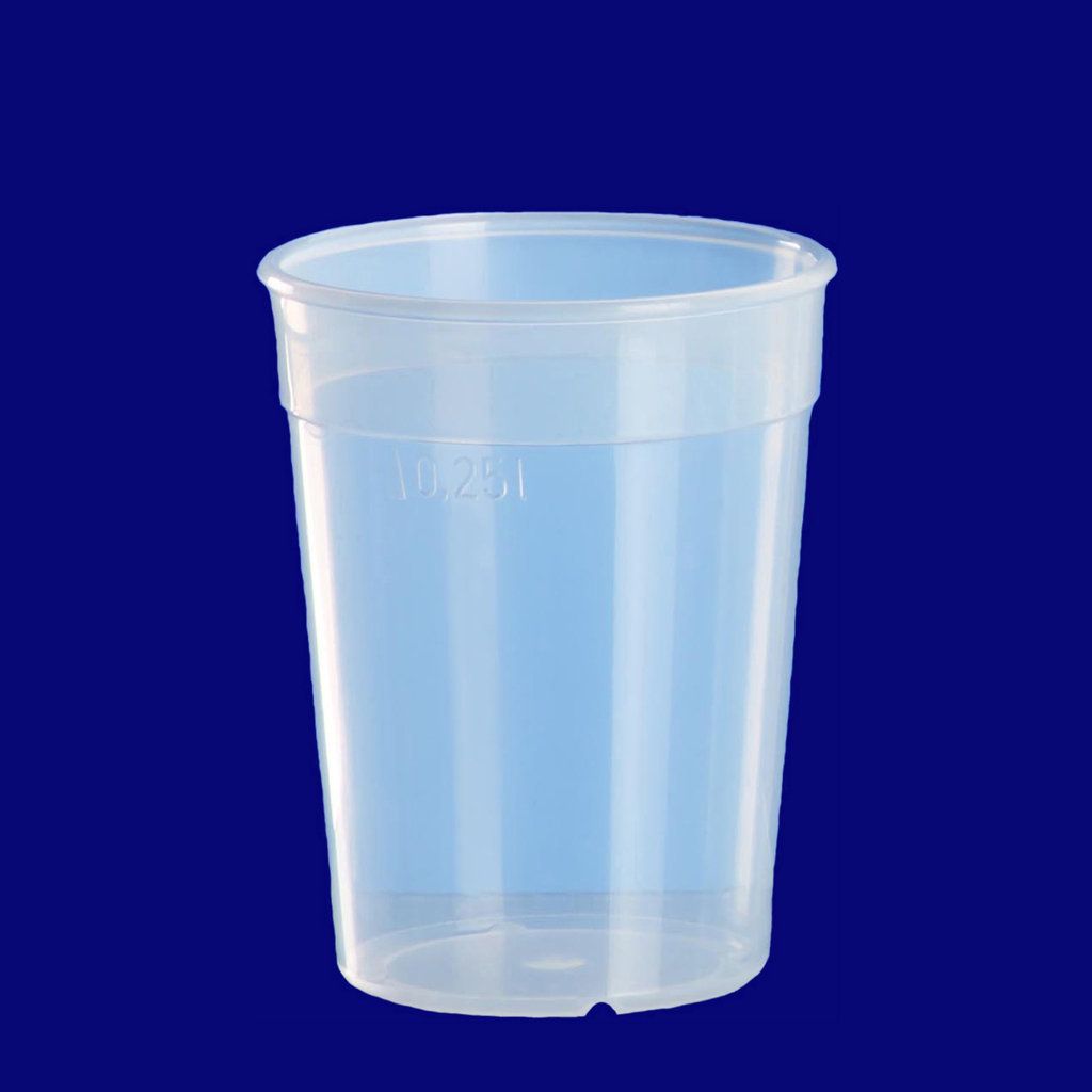 Vaso reutilizable transparente 0,25l 9027