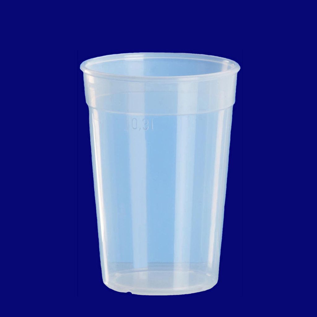 Vaso reutilizable transparente 0,3l 9029