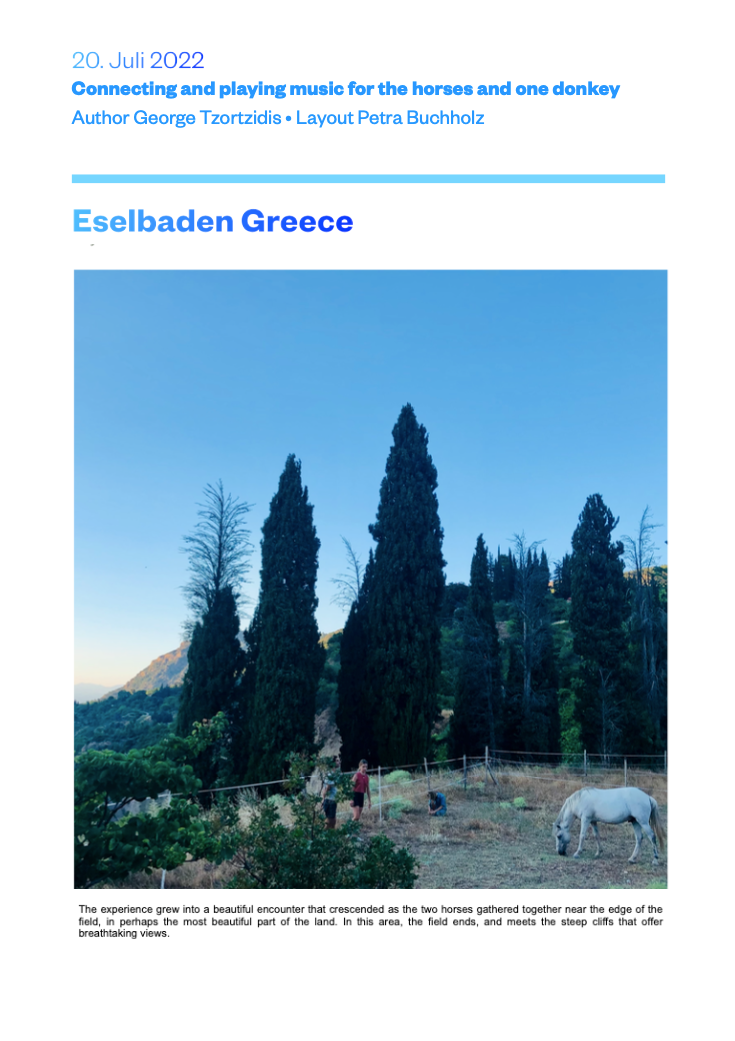 Eselbaden in Greece,