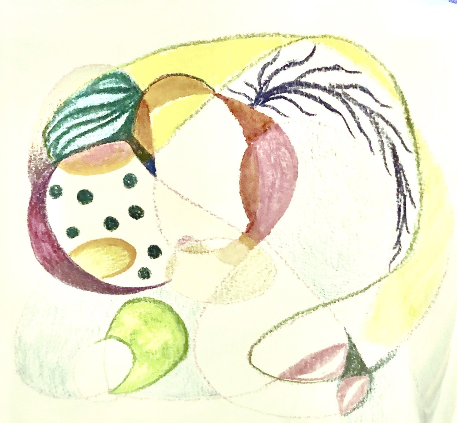 Doodles - von Hand auf Papier gezeichnet - eine Schnörkellinie über das ganze Blatt gemalt. Ausmalen. So einfach :)