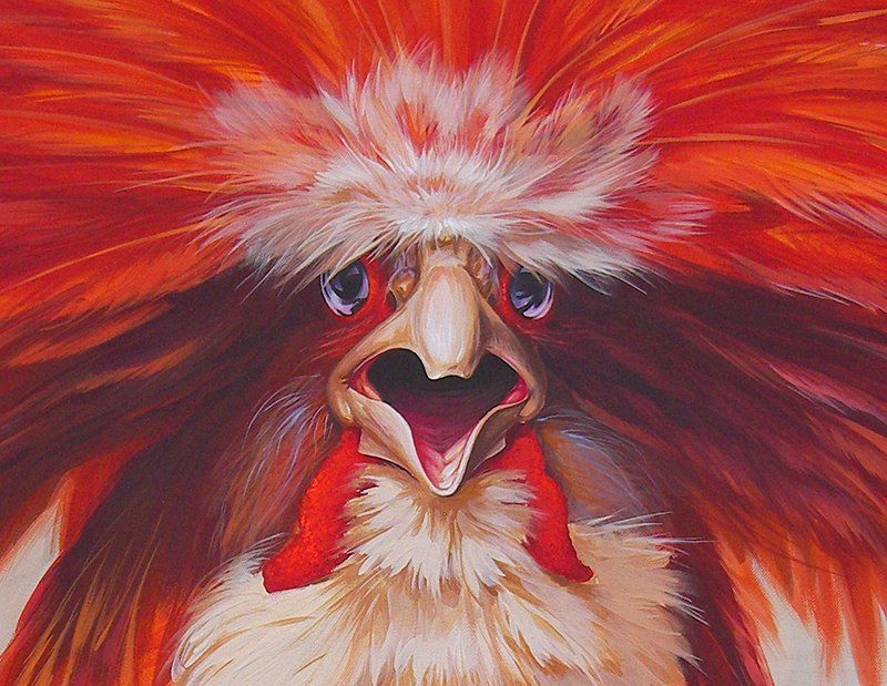 der Bariton, Malerei in Öl