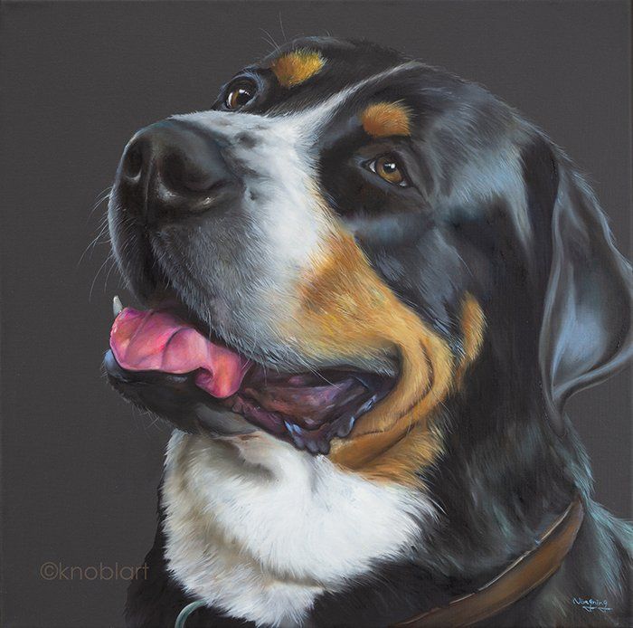 gemaltes Hundeportrait, Tierportrait, Hundeportrait gemalt, Tiermalerei, Auftragsmalerei für Hunde, Hund nach Foto malen, Tierportrait, Kunst , Art , Galerie